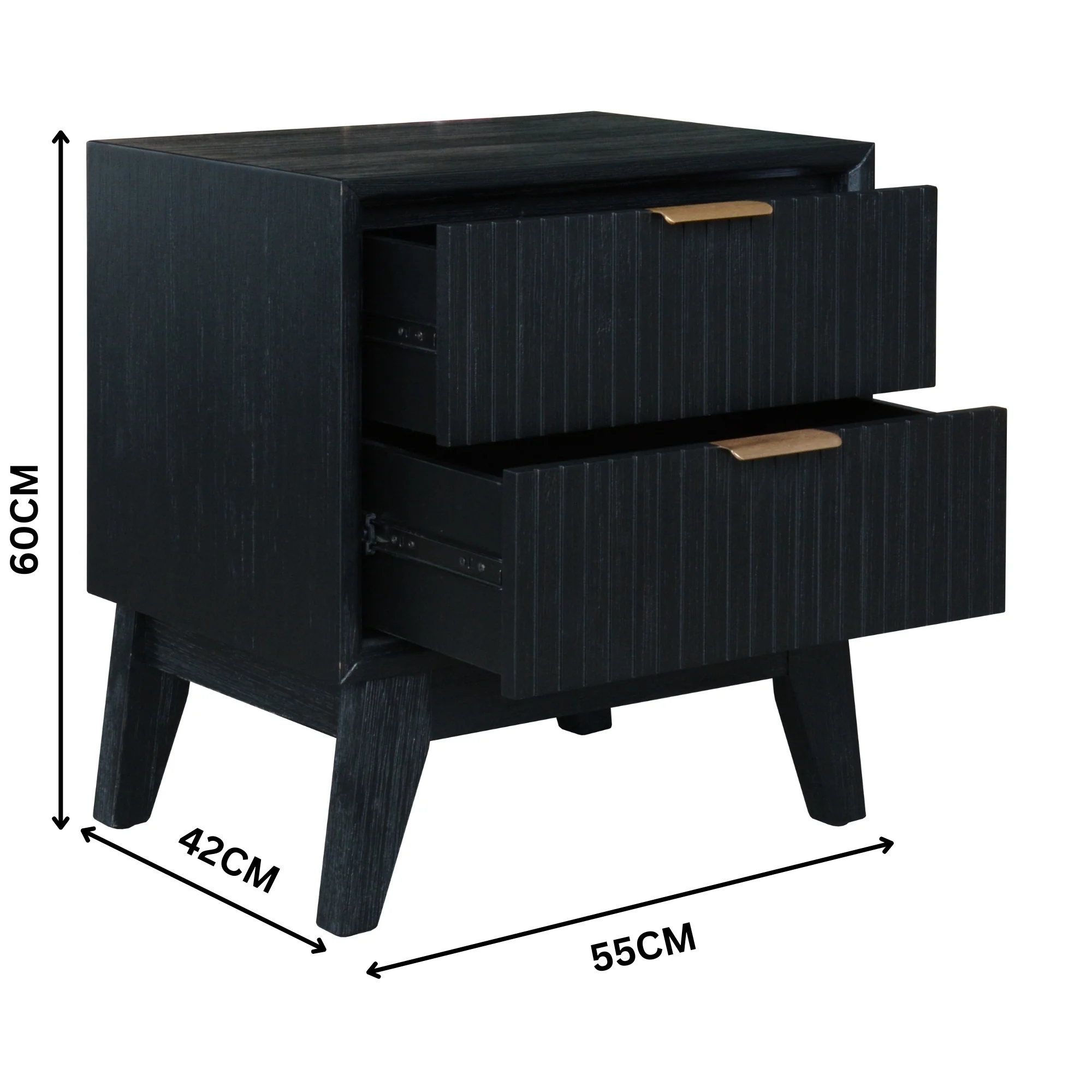 Matilda Bedside Table Black - Image 3