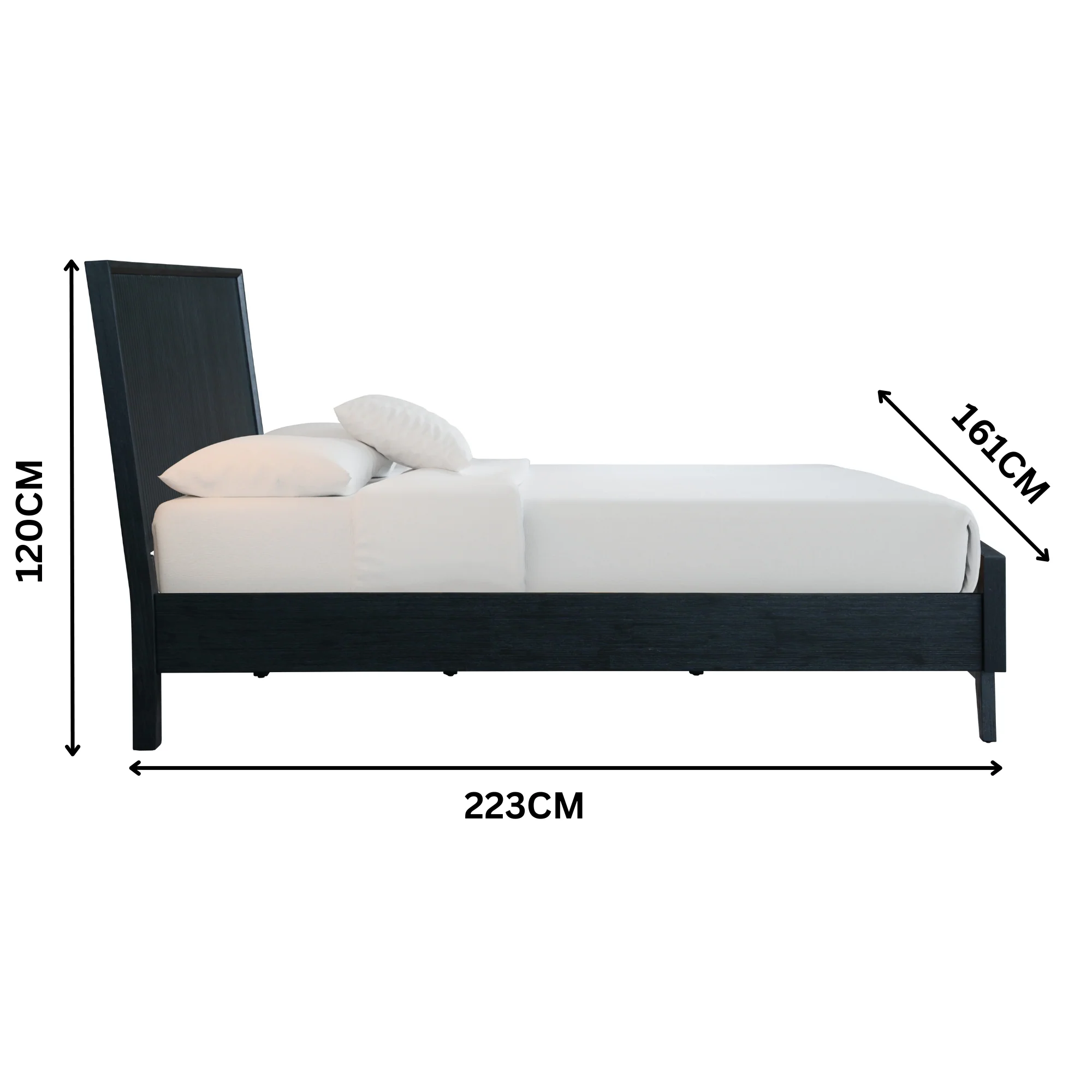 Matilda Queen Bed Frame Black - Image 3