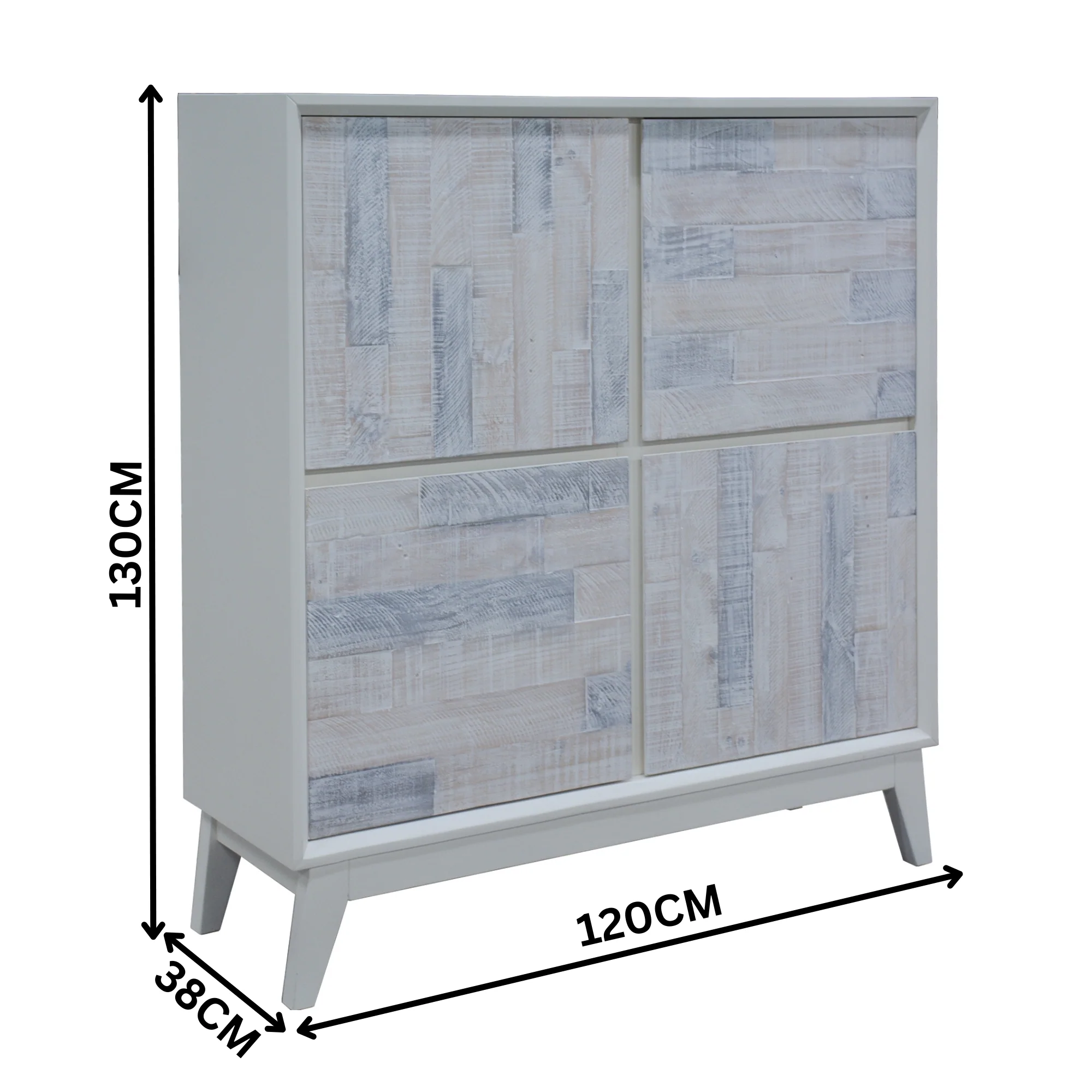 Maui 120cm Storage Cabinet White - Image 2