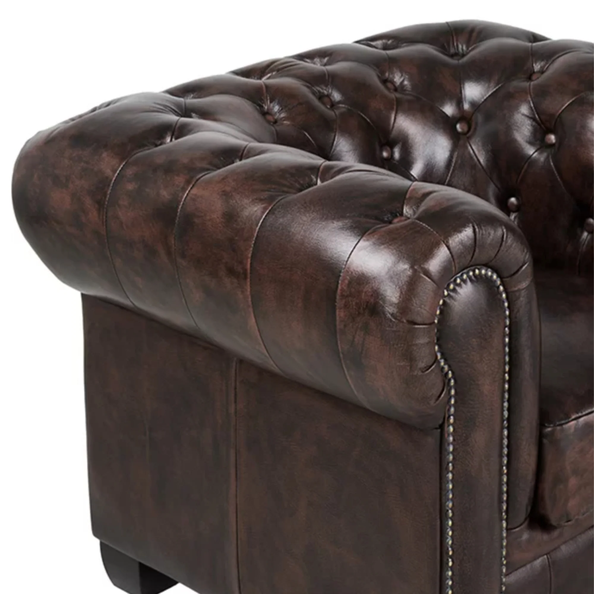 Alastair Leather Armchair Ottoman - Image 12
