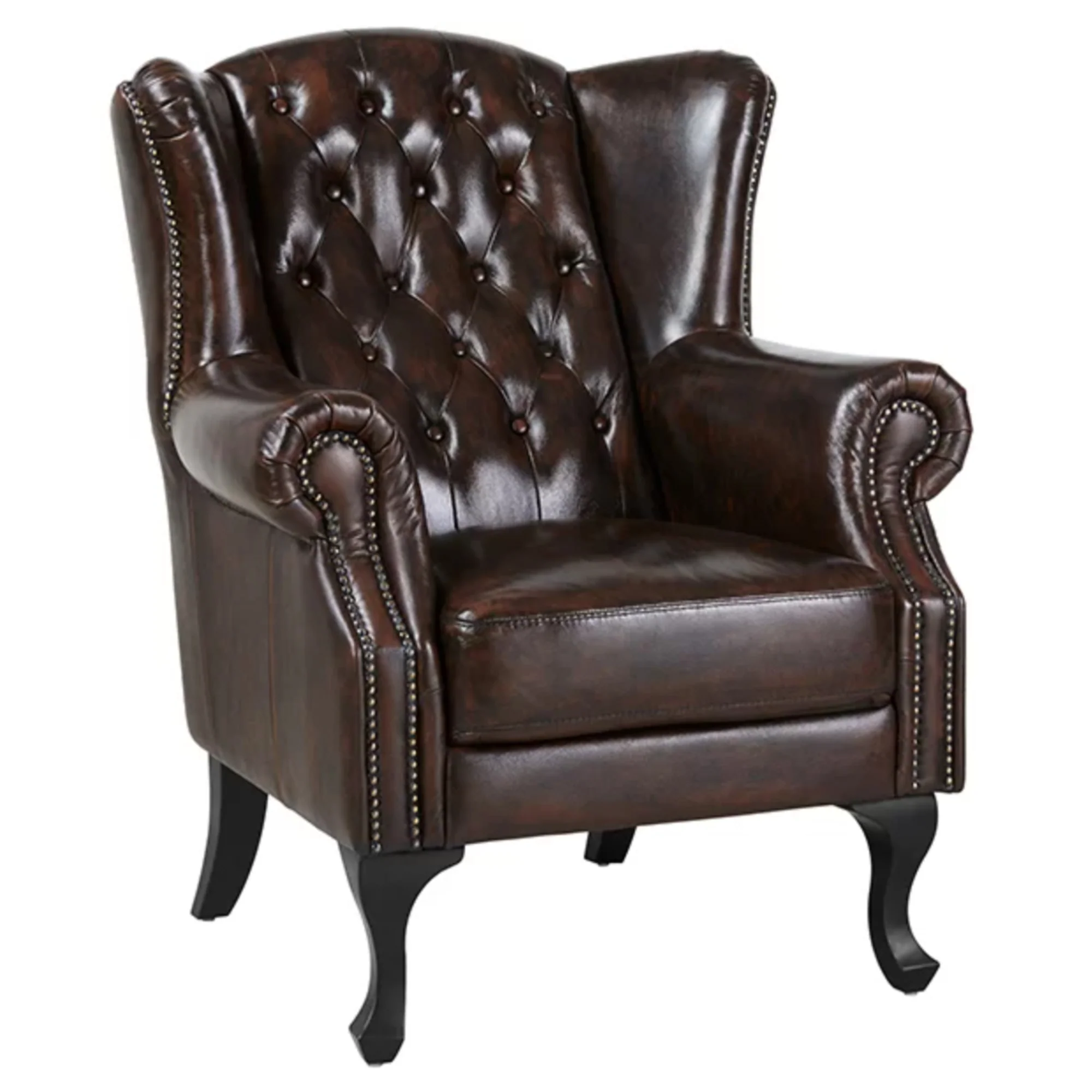 Alastair Leather Armchair Ottoman - Image 20