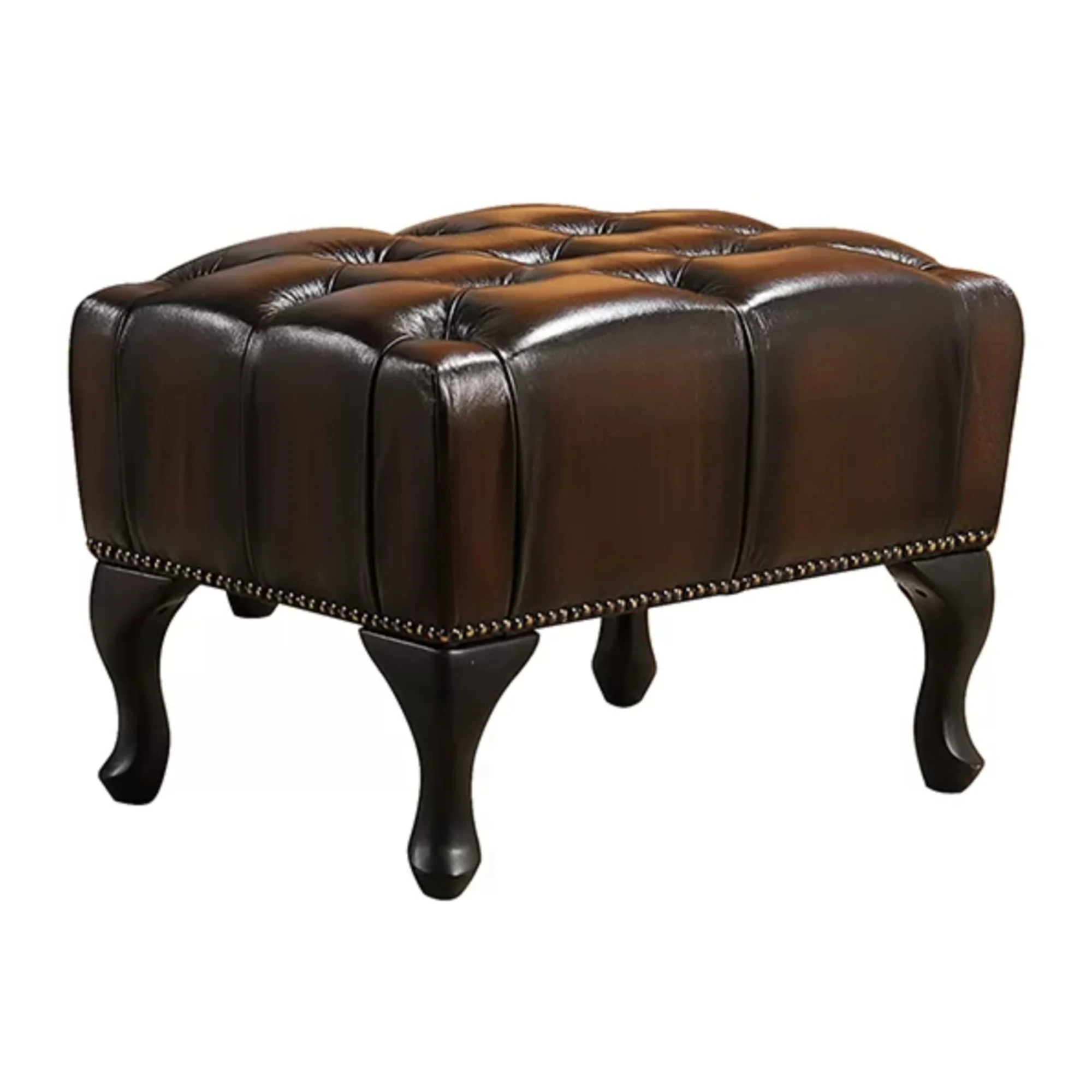Alastair Leather Armchair Ottoman - Image 23