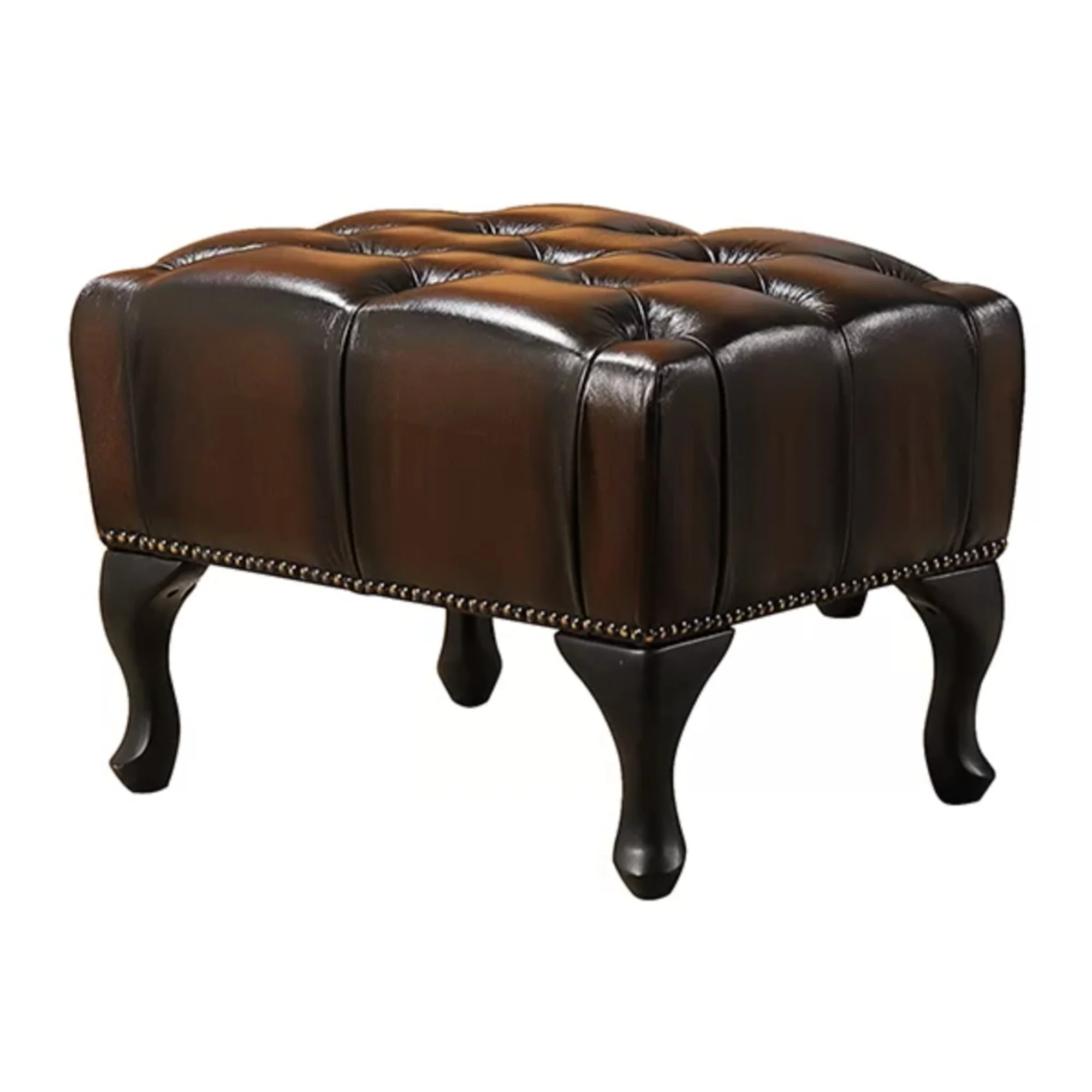 Alastair Leather Armchair Ottoman - Image 24