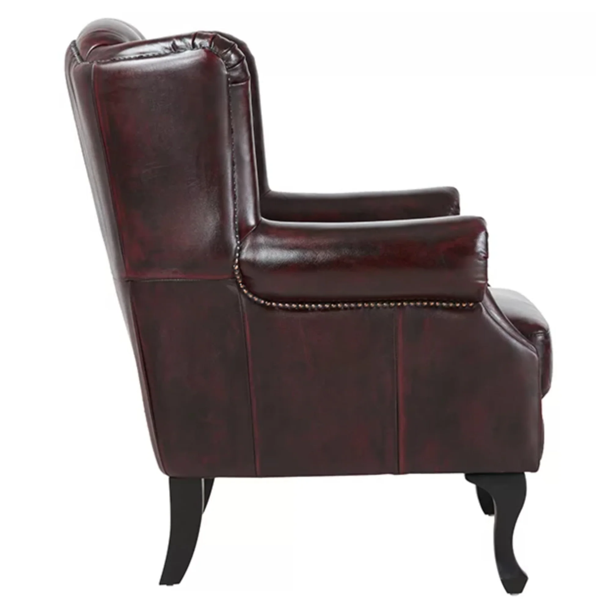 Alastair Leather Armchair Ottoman - Image 28