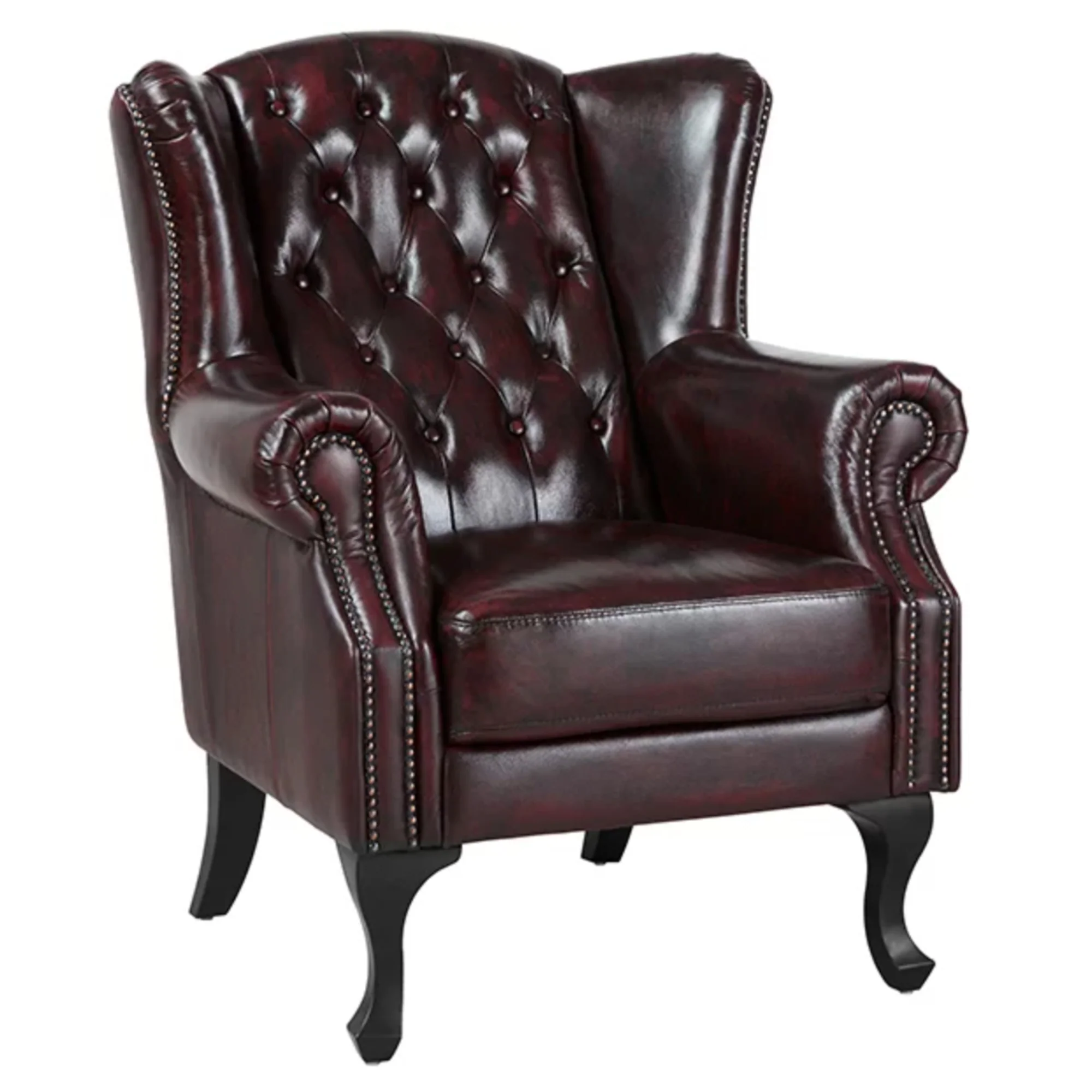 Alastair Leather Armchair Ottoman - Image 4