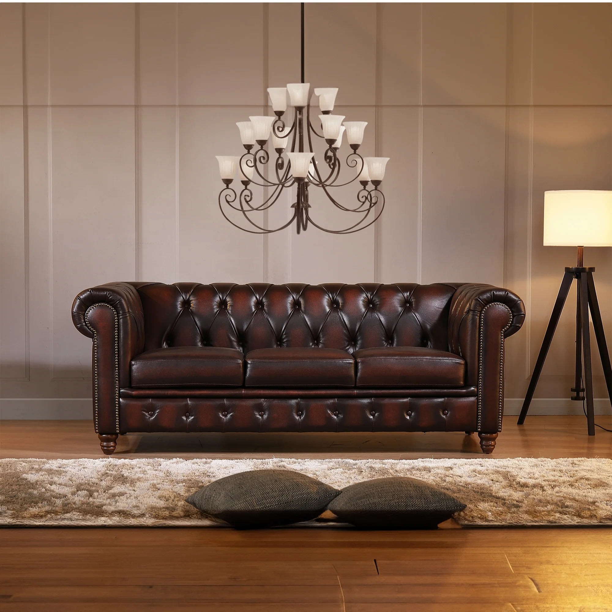 Alastair Leather Sofa - Image 18
