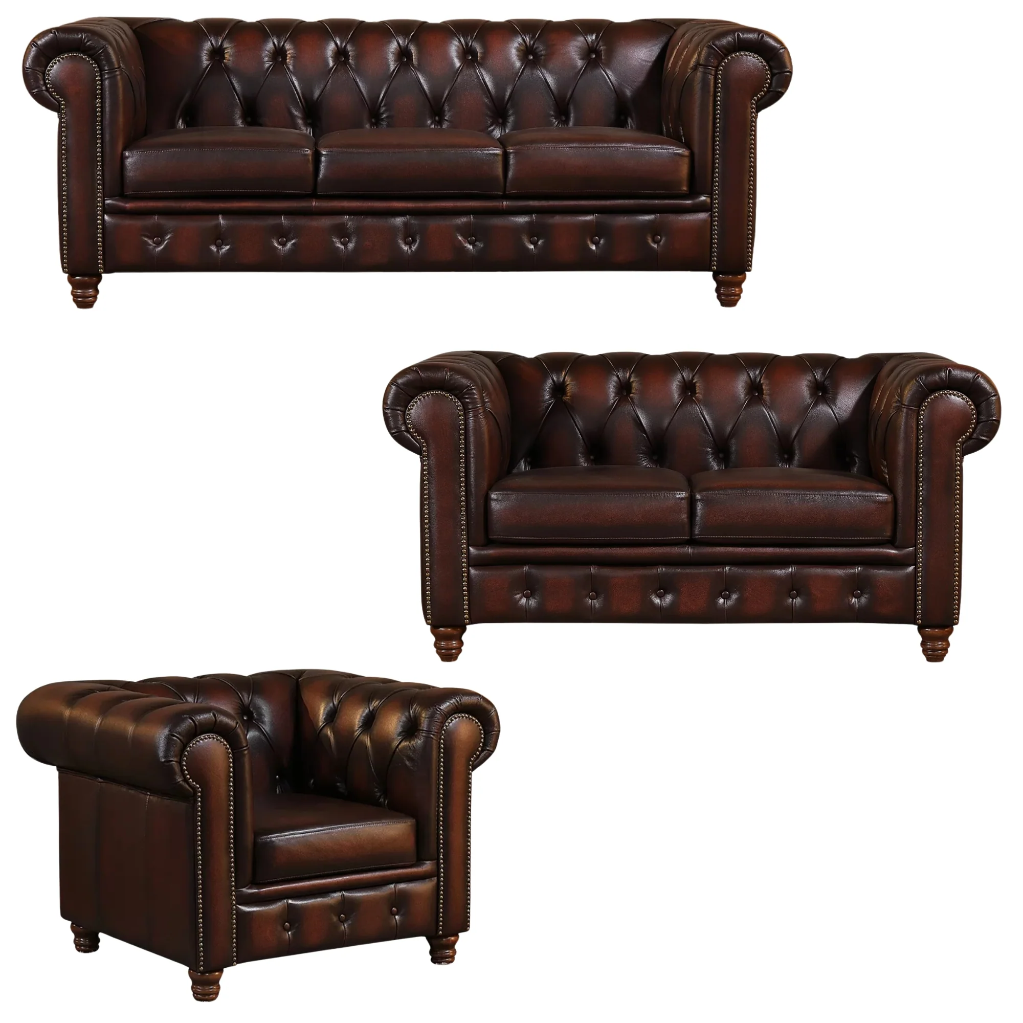 Alastair Leather Sofa - Image 23