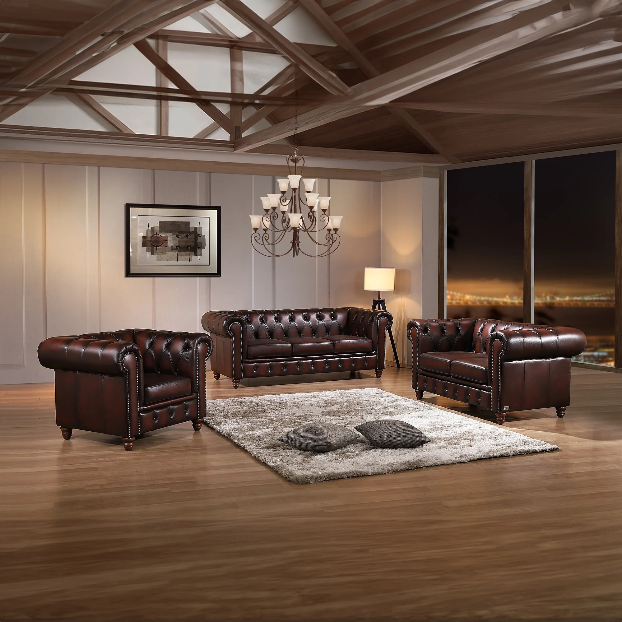 Alastair Leather Sofa - Image 24