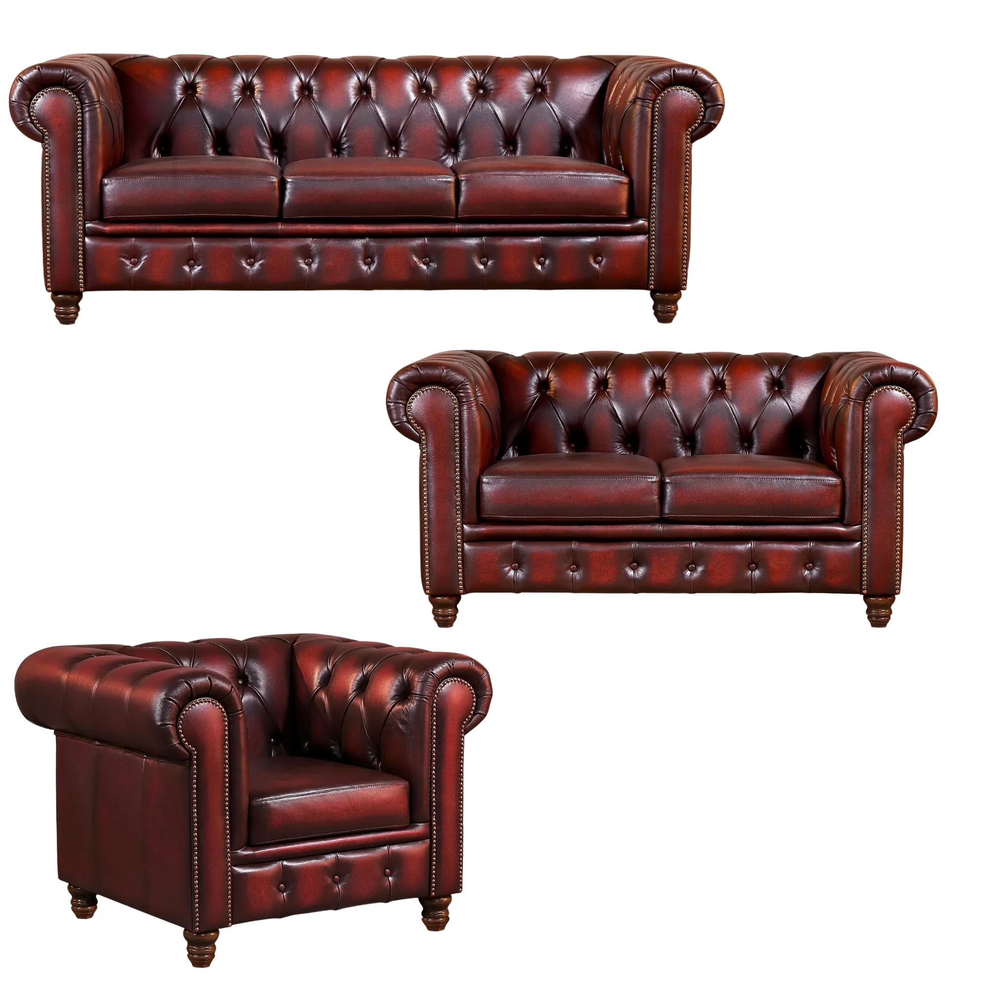 Alastair Leather Sofa - Image 31