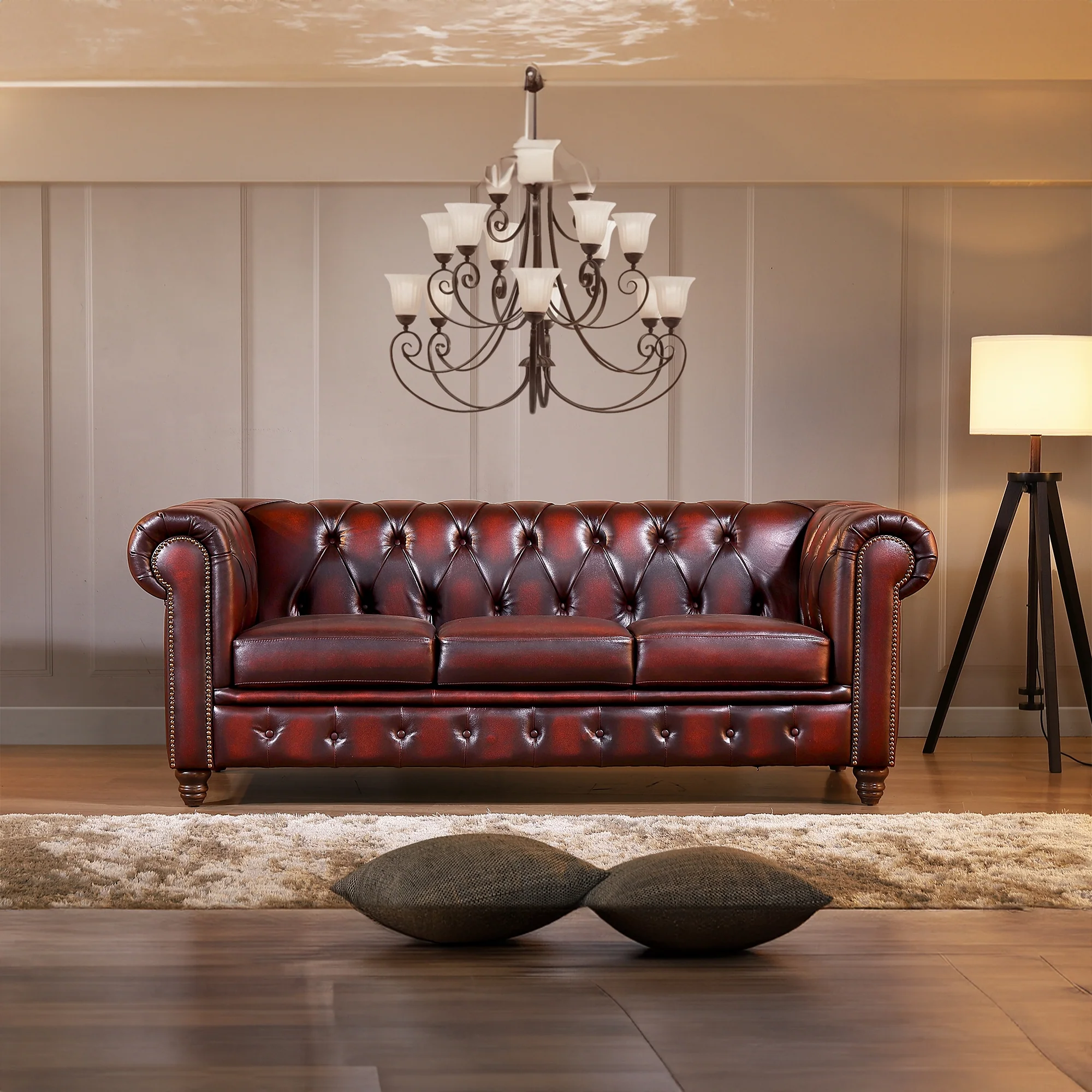 Alastair Leather Sofa - Image 7
