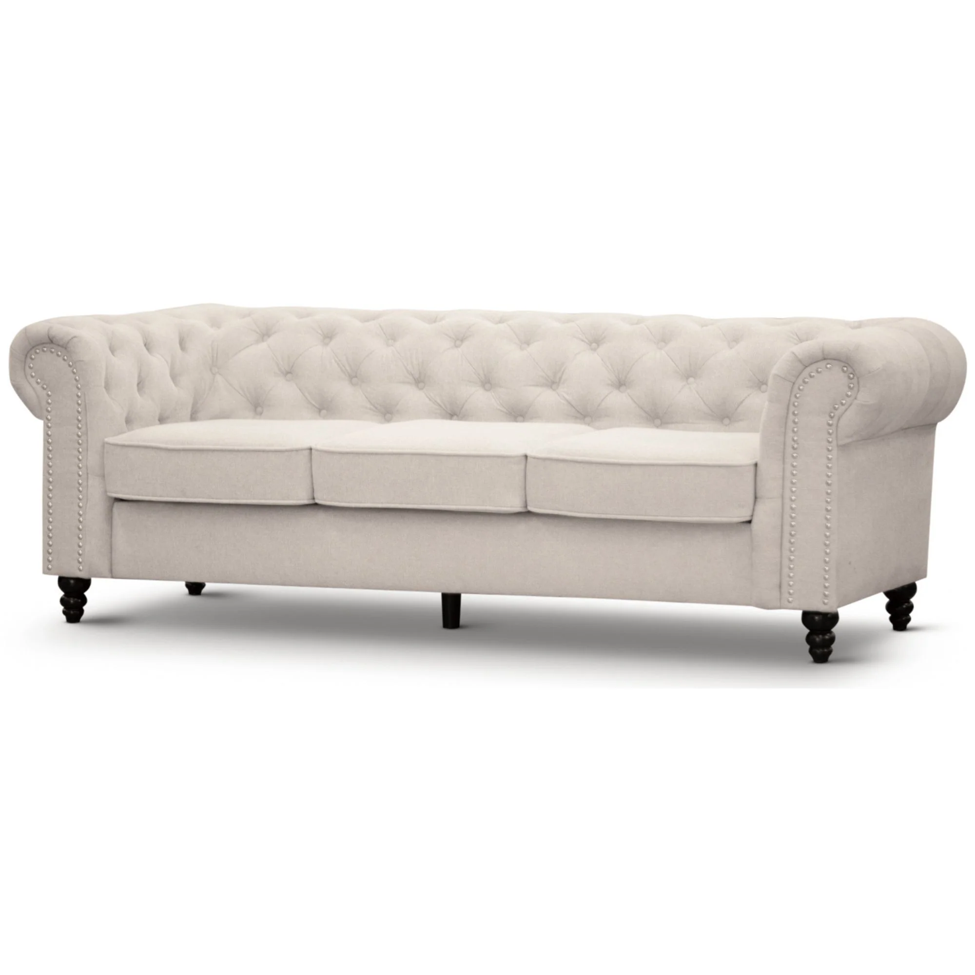 Mellowly 3 Seater Sofa Beige - Image 3