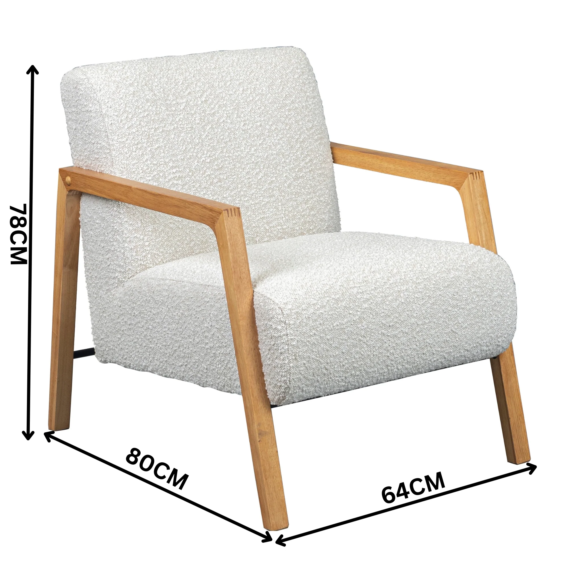 Milano Fabric Armchair Beige - Image 3