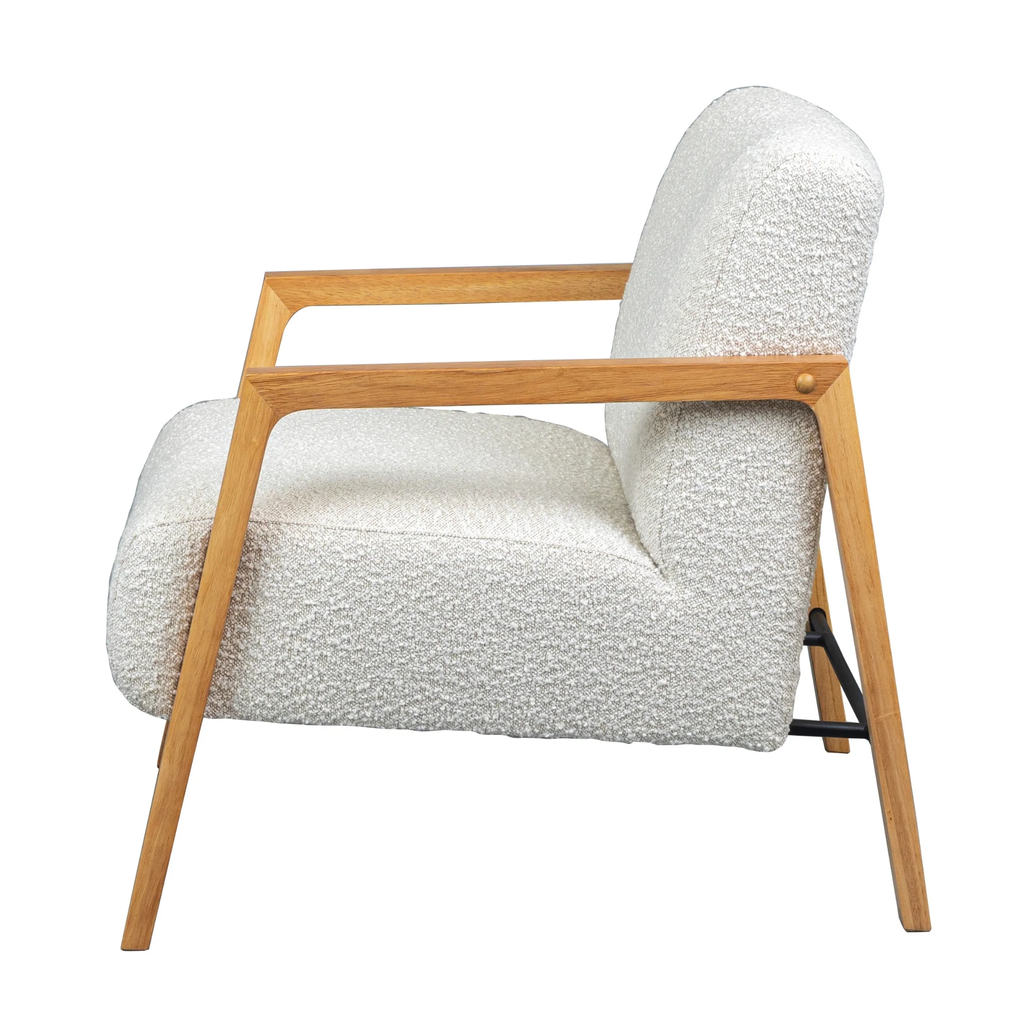 Milano Fabric Armchair Beige - Image 5