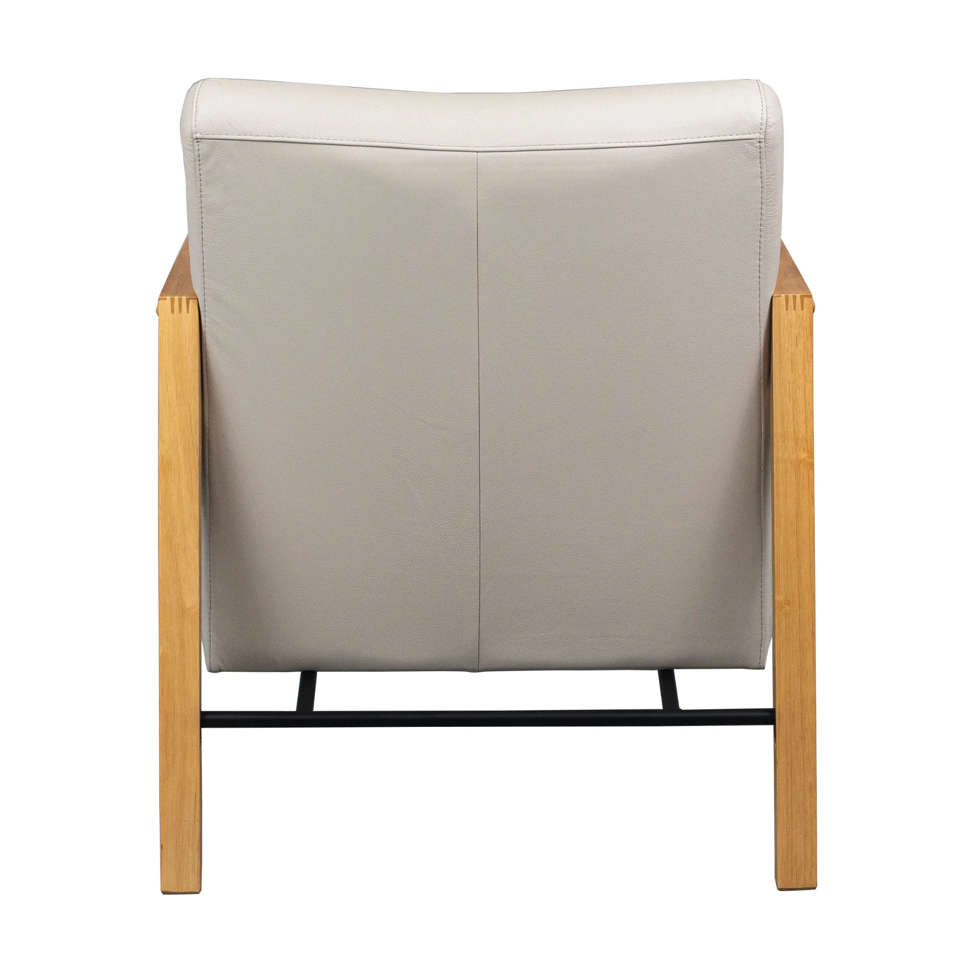 Milano Leather Armchair Wheat Grey - Image 5