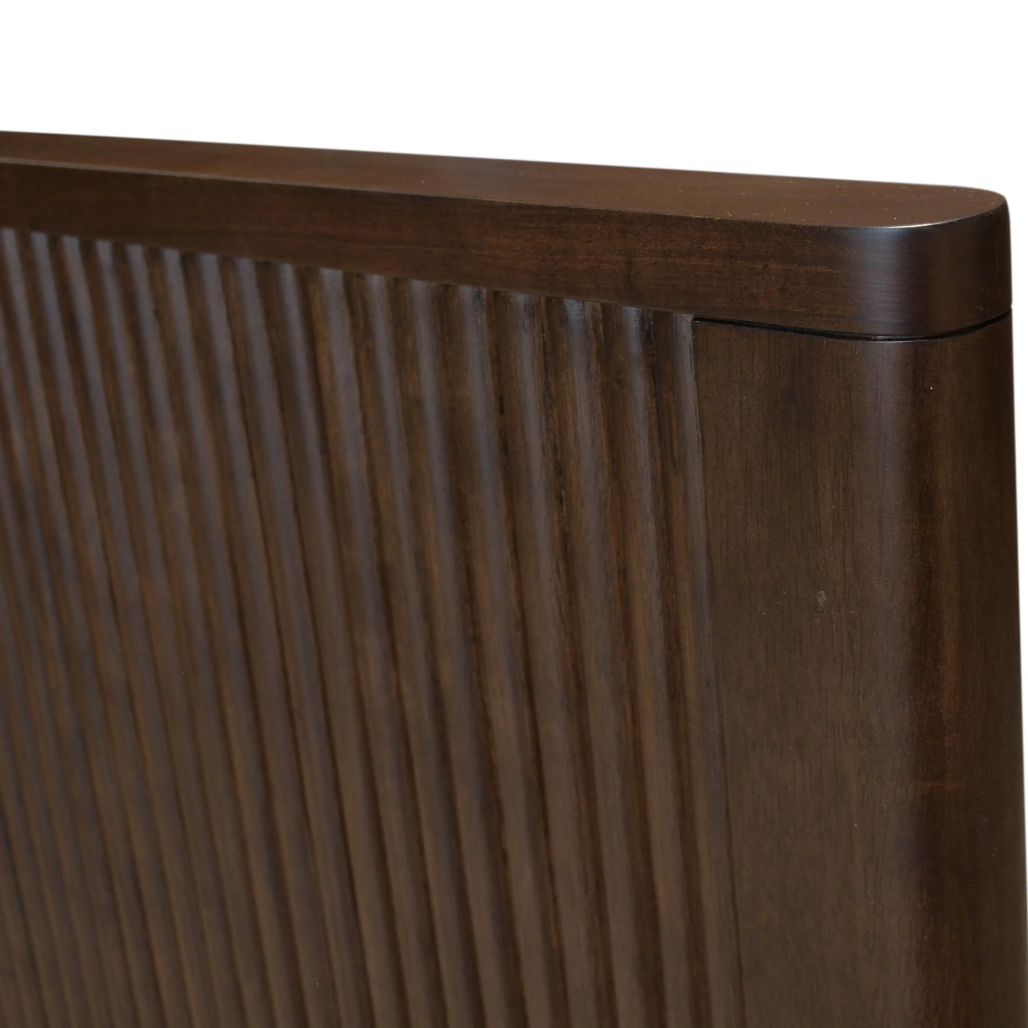 Milo Queen Bed Solid Hardwood Frame Walnut - Image 5