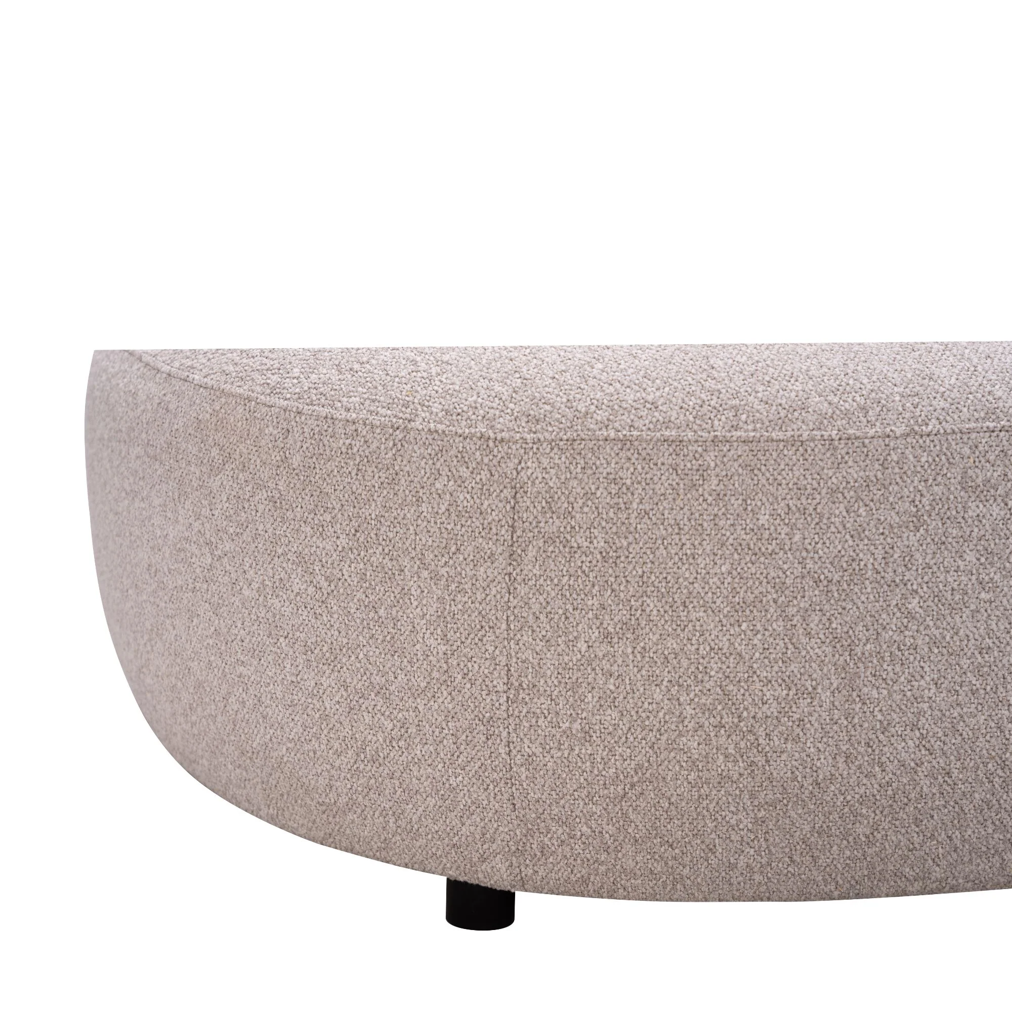 Montana 3 Seater Curved Fabric Sofa Champagne Beige - Image 6