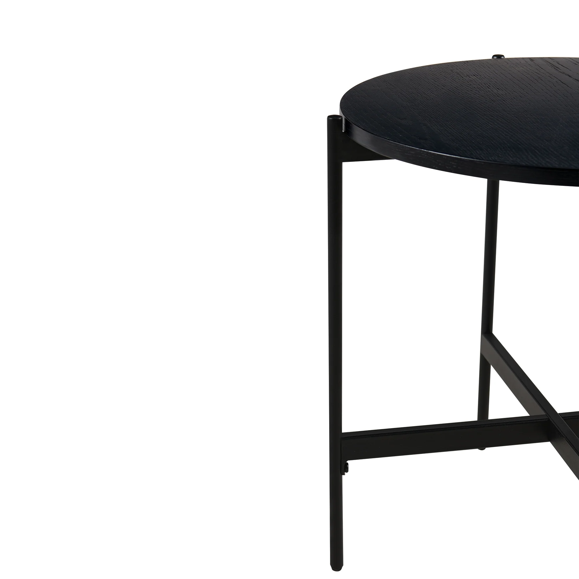 Montrel 50cm Round Lamp Table Black - Image 7