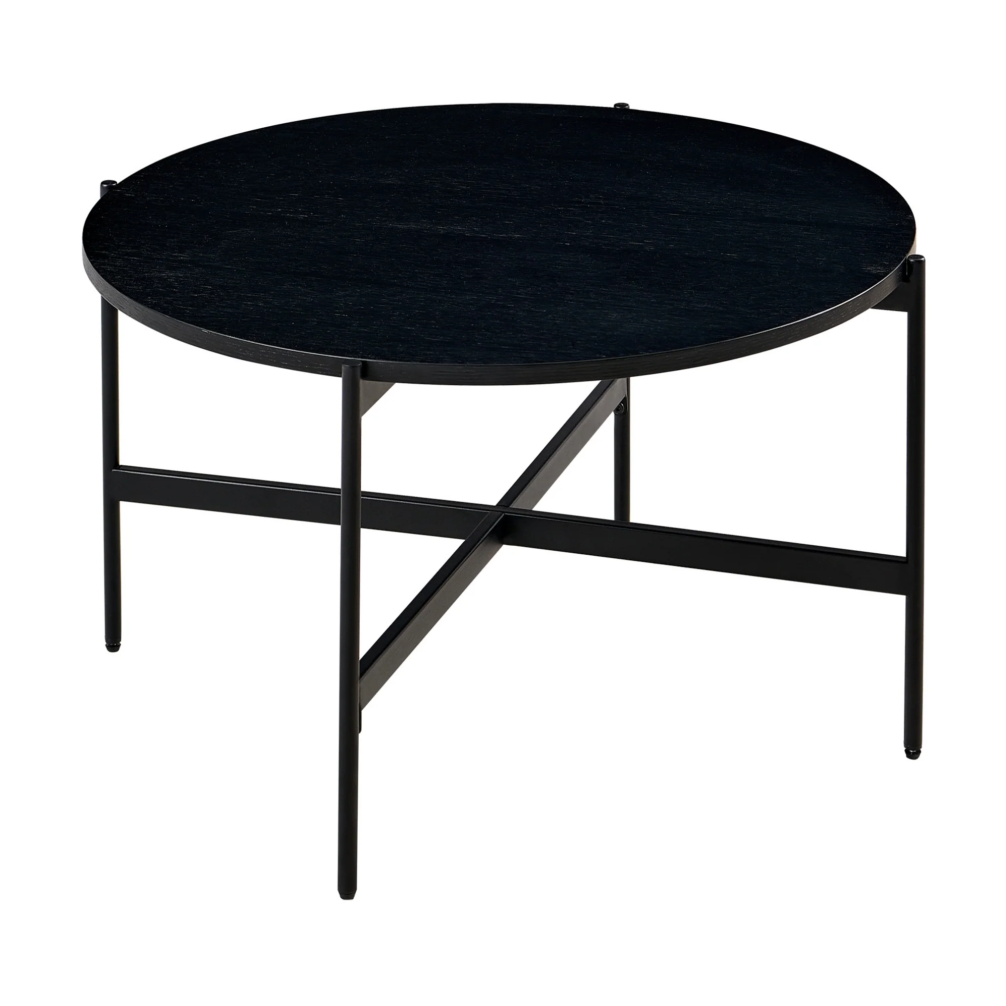 Montrel Set Of 2 Nesting Round Coffee Tables Black - Image 4