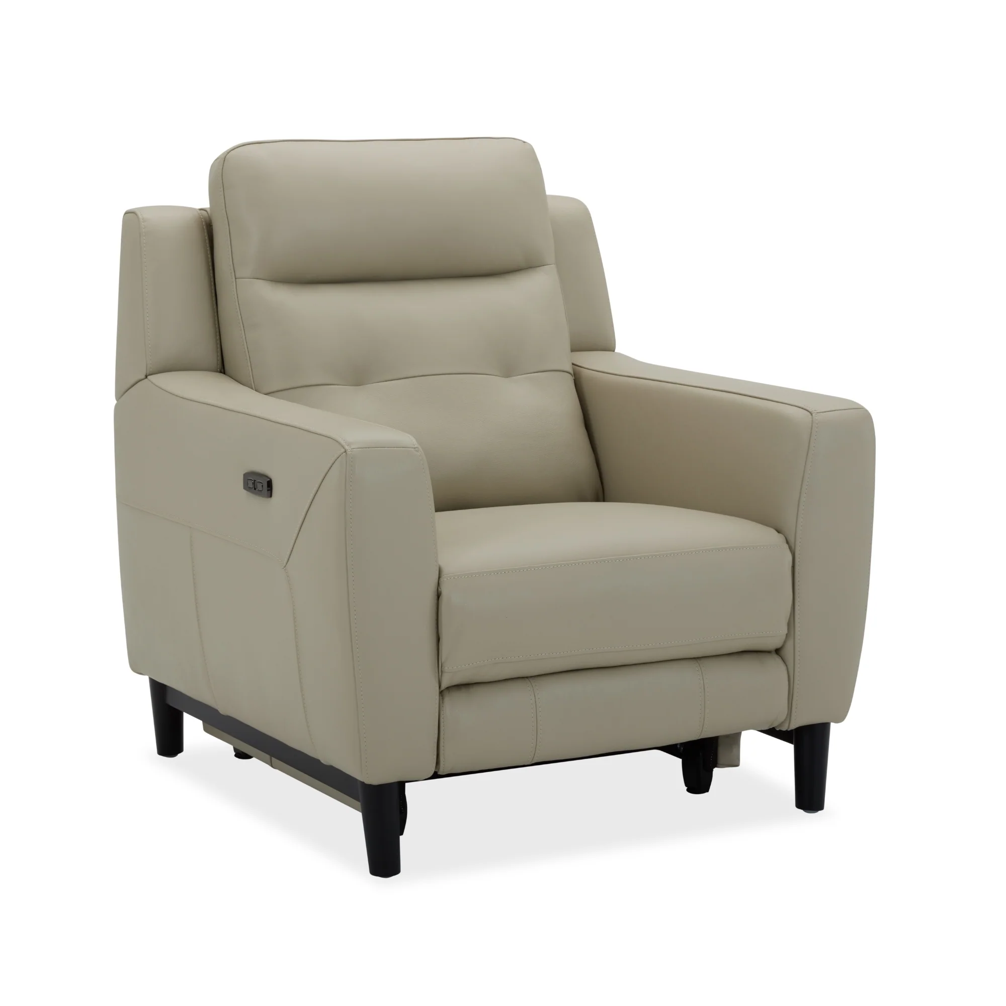 Morgan Single Seater Electric Recliner Genuine Leather Beige - Image 2