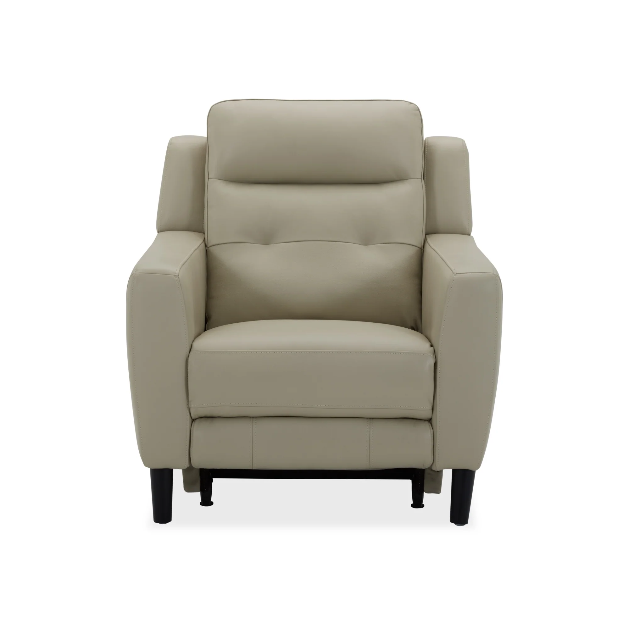 Morgan Single Seater Electric Recliner Genuine Leather Beige - Image 4