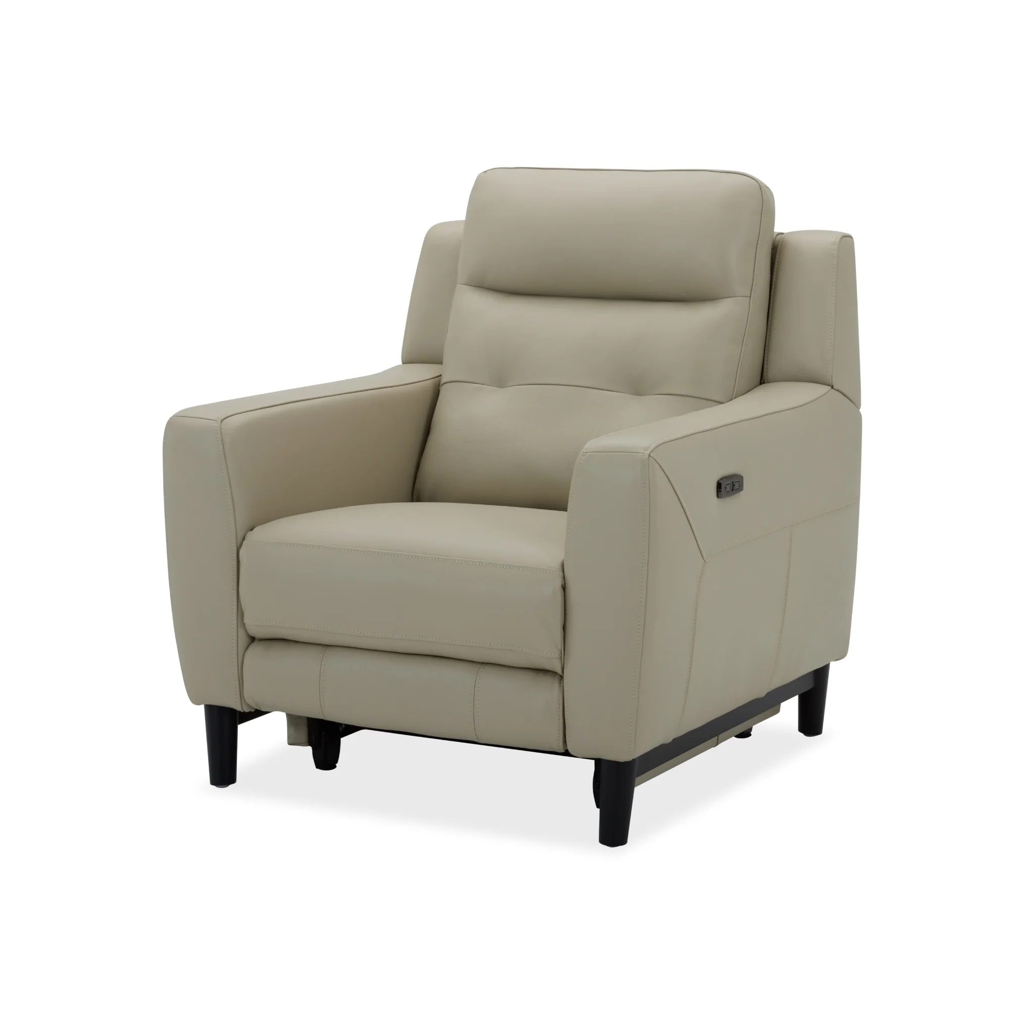 Morgan Single Seater Electric Recliner Genuine Leather Beige - Image 5