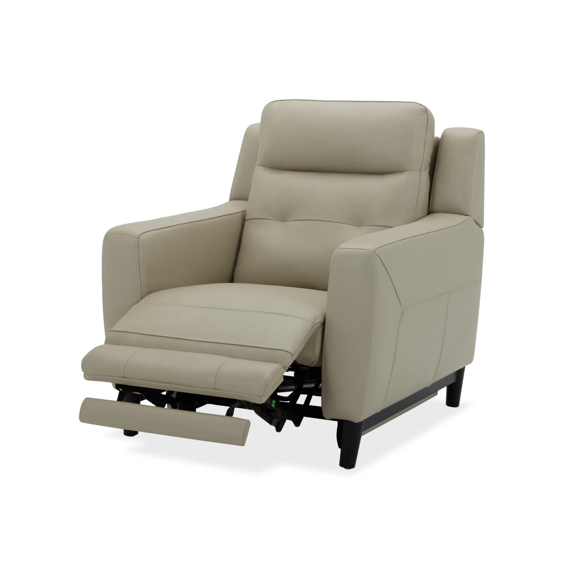 Morgan Single Seater Electric Recliner Genuine Leather Beige - Image 6