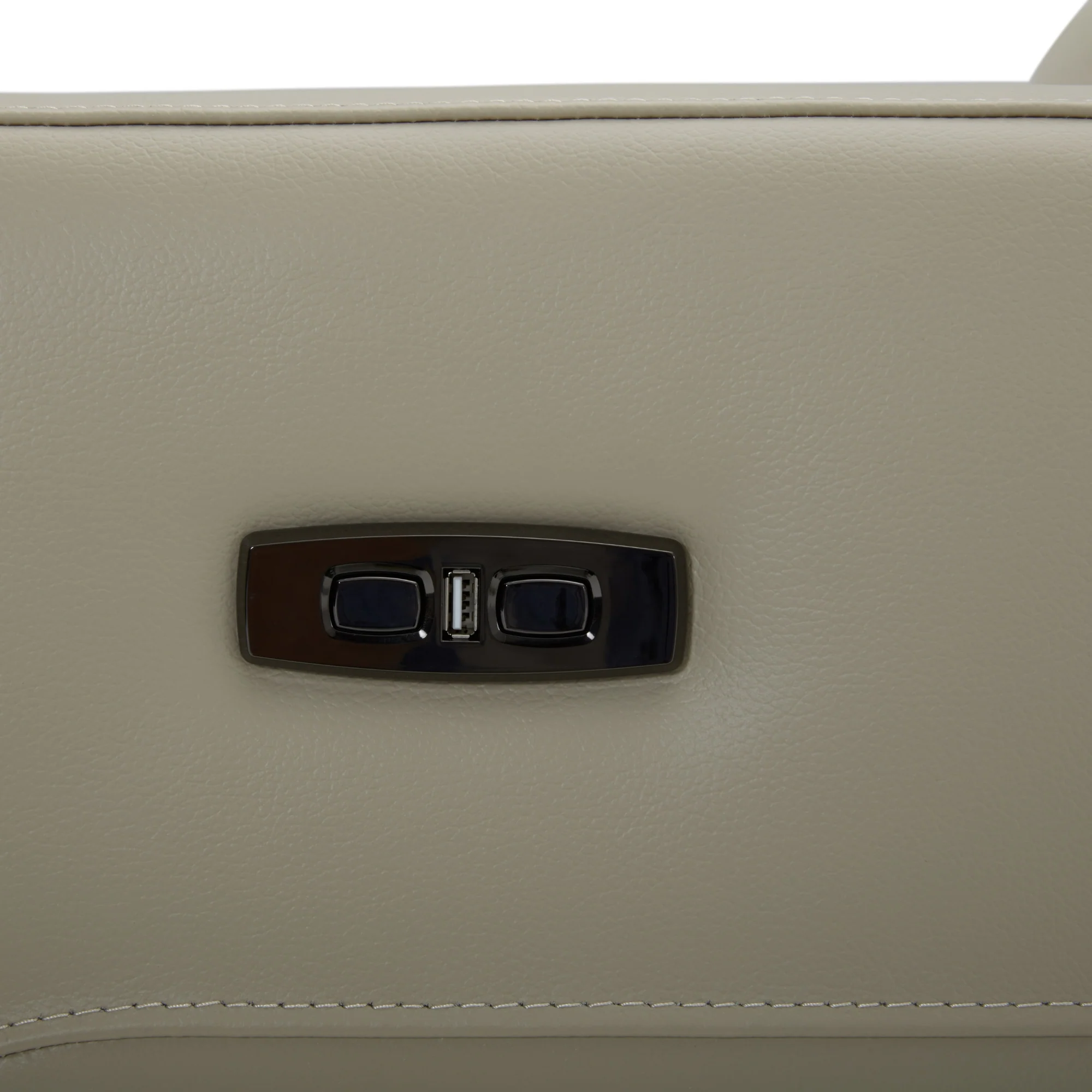 Morgan Single Seater Electric Recliner Genuine Leather Beige - Image 8