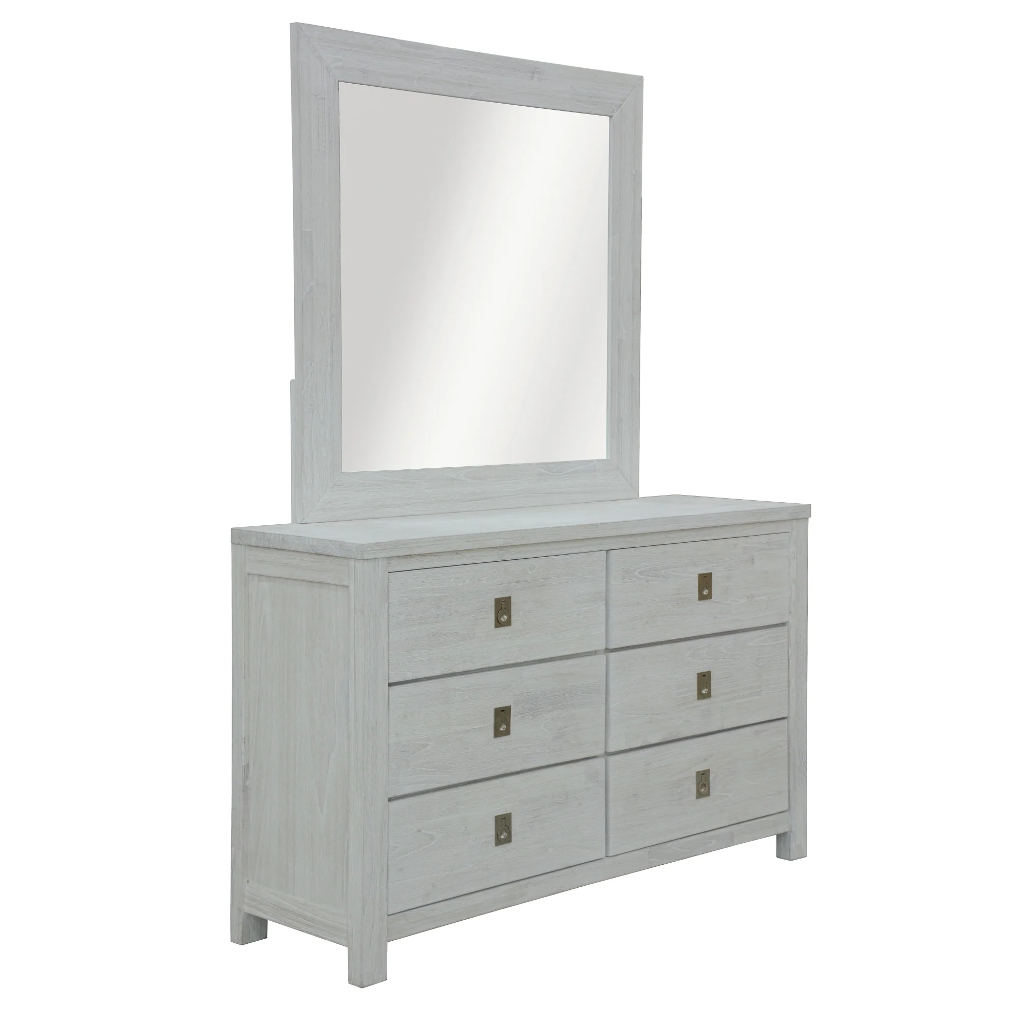 Myer Dresser Mirror White Wash - Image 3