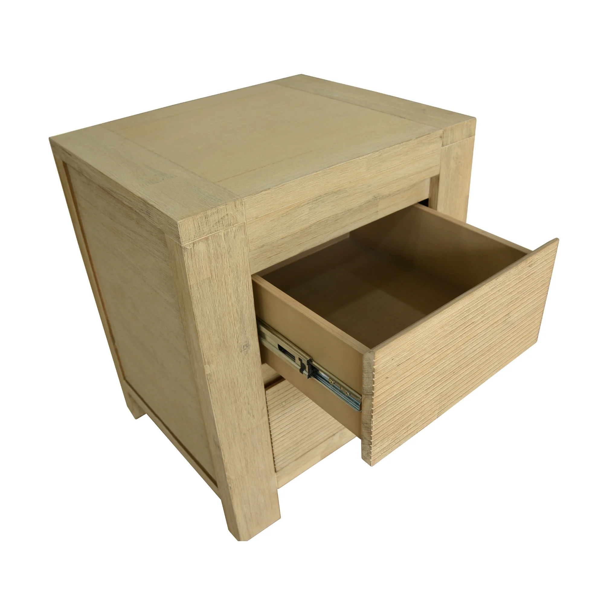 Natalie Bedside Table Brushed Smoke Grey - Image 3