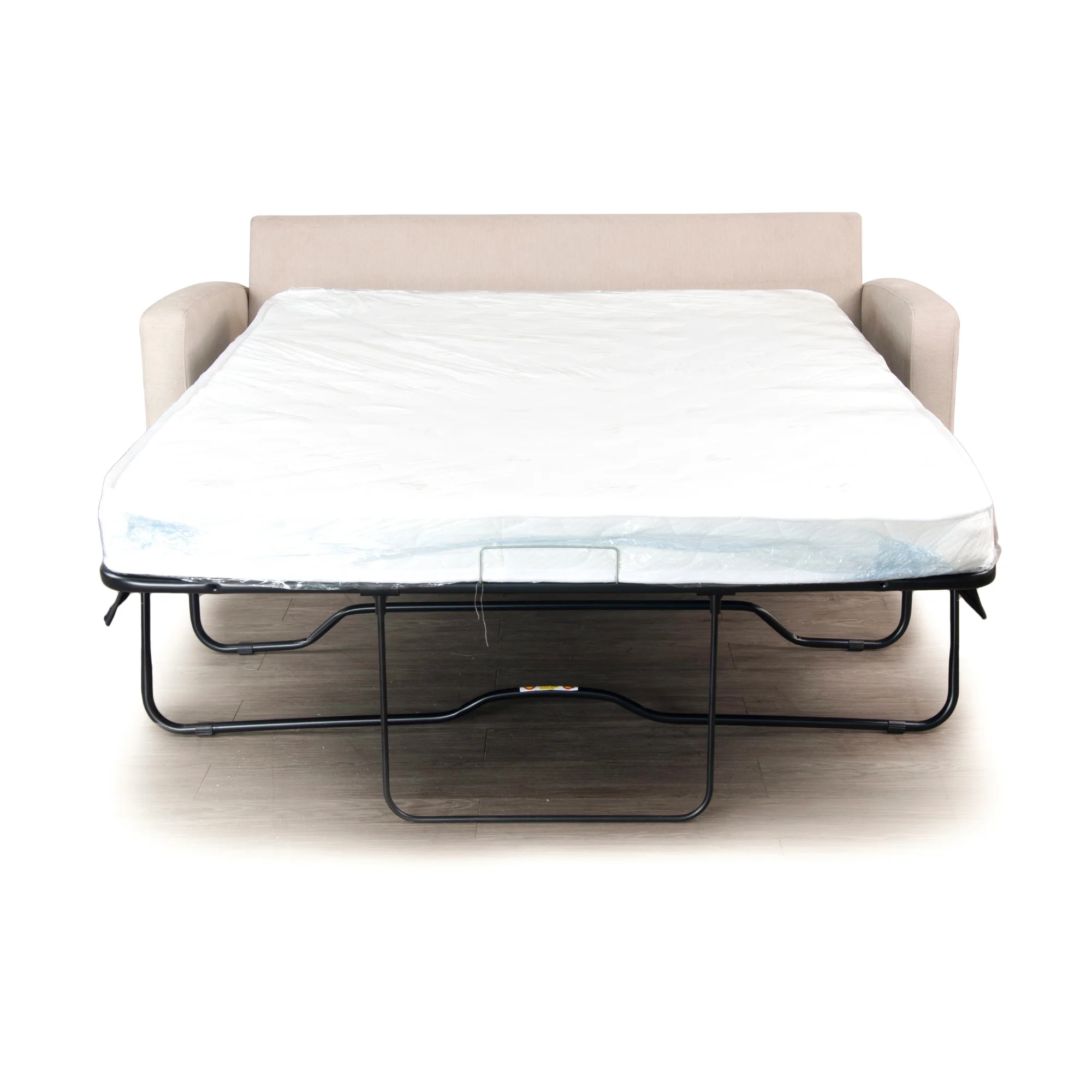 Nathan  Fabric Sofa Double Bed Lounge Couch Memory Foam Mattress Nouget Beige - Image 3