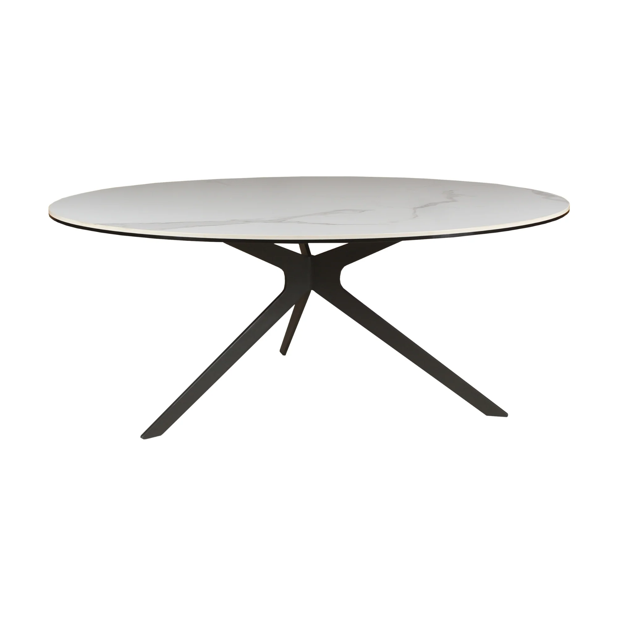 Neo 90cm Coffee Table Ceramic Tempered Glass Top White - Image 2