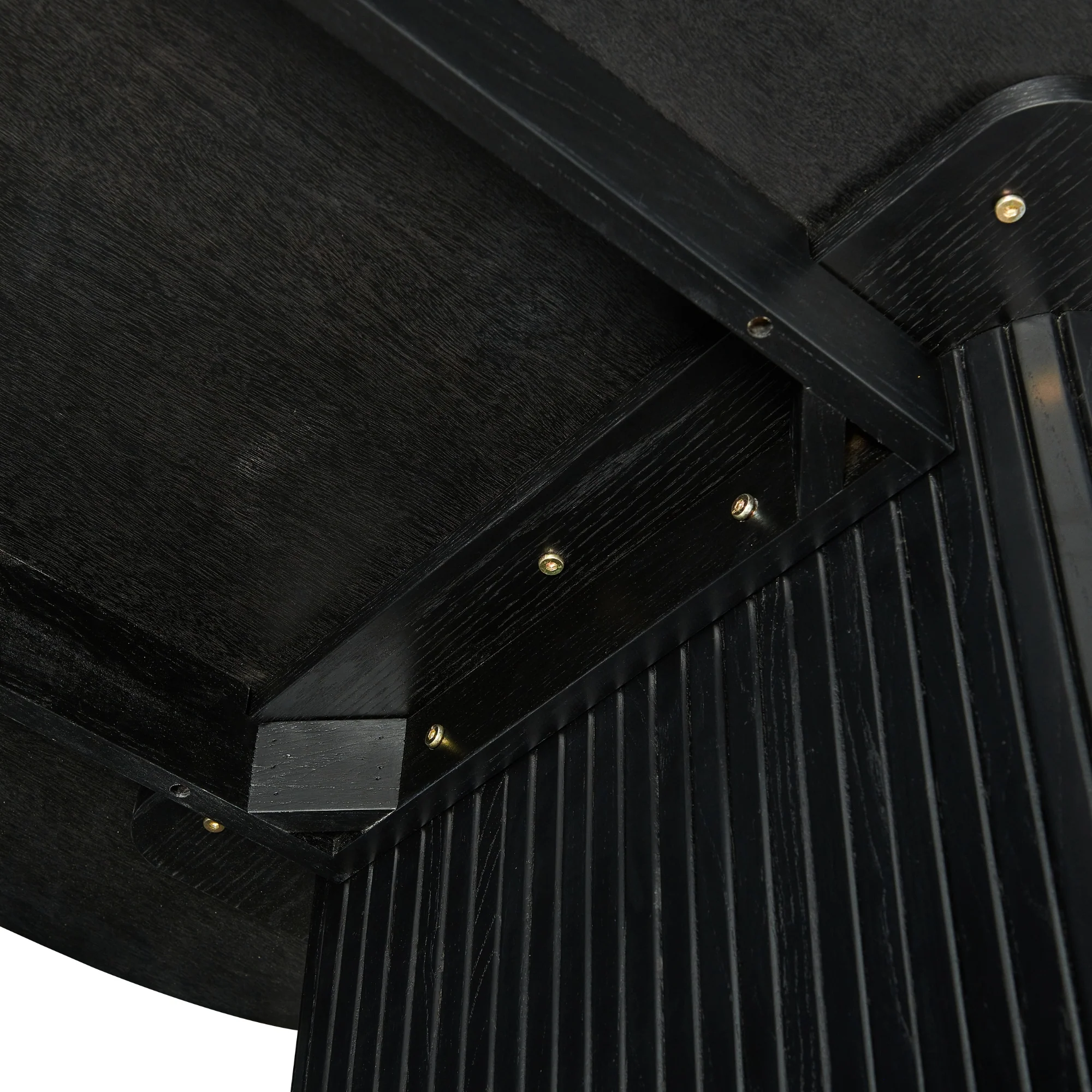 Noir 220cm Timber Oval Dining Table Black - Image 4