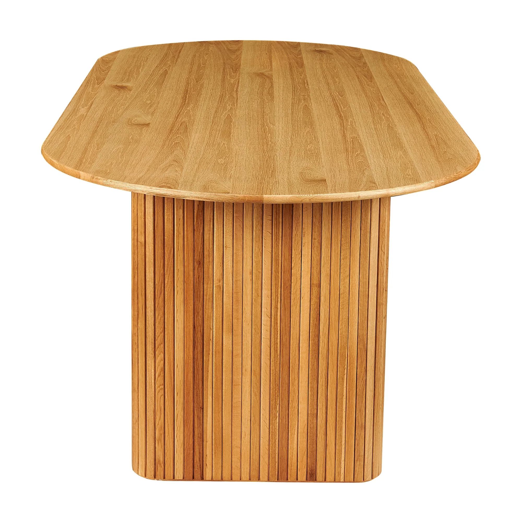 Noir 220cm Timber Oval Dining Table Natural - Image 6