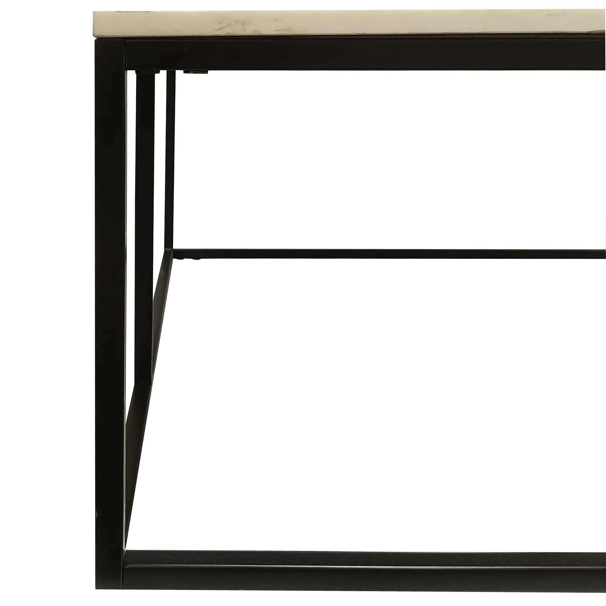 Nomad 100cm Square Marble Coffee Table White - Image 5