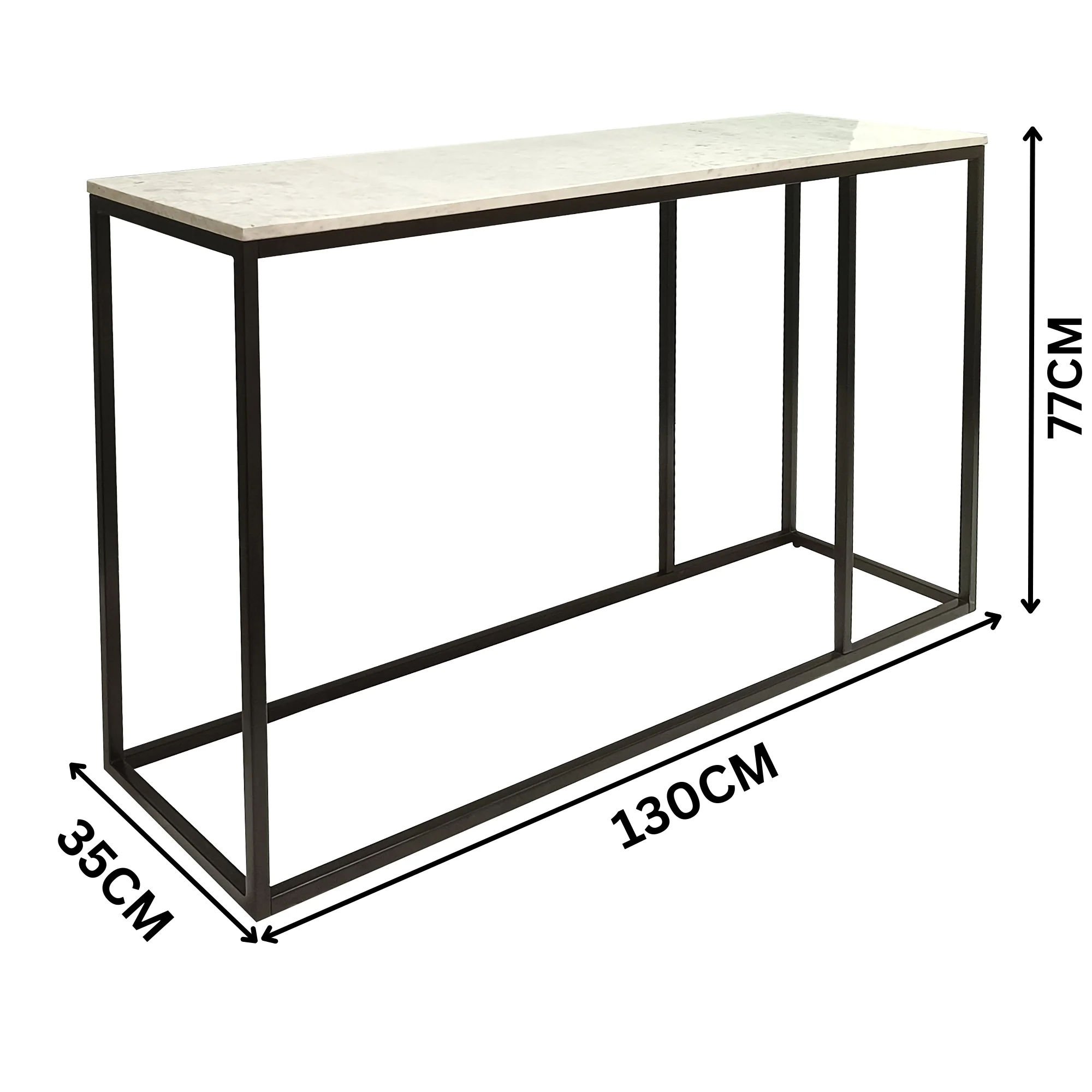 Nomad 130cm Marble Console Table White - Image 3