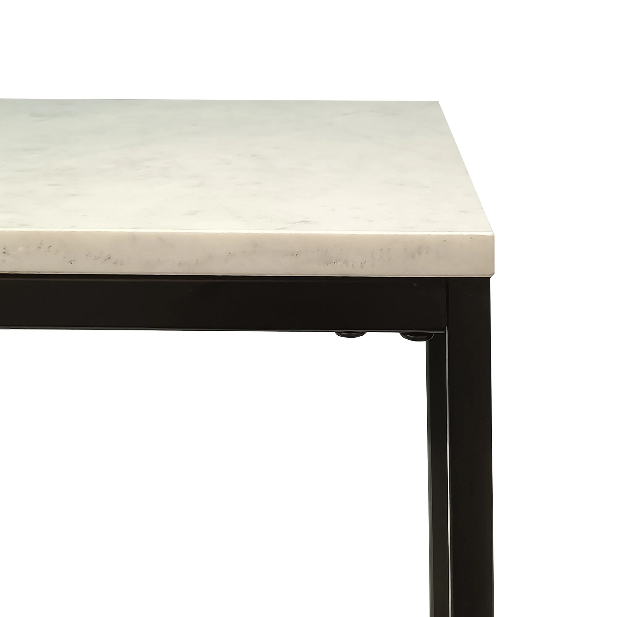 Nomad 50cm Square Marble Lamp Table White - Image 5