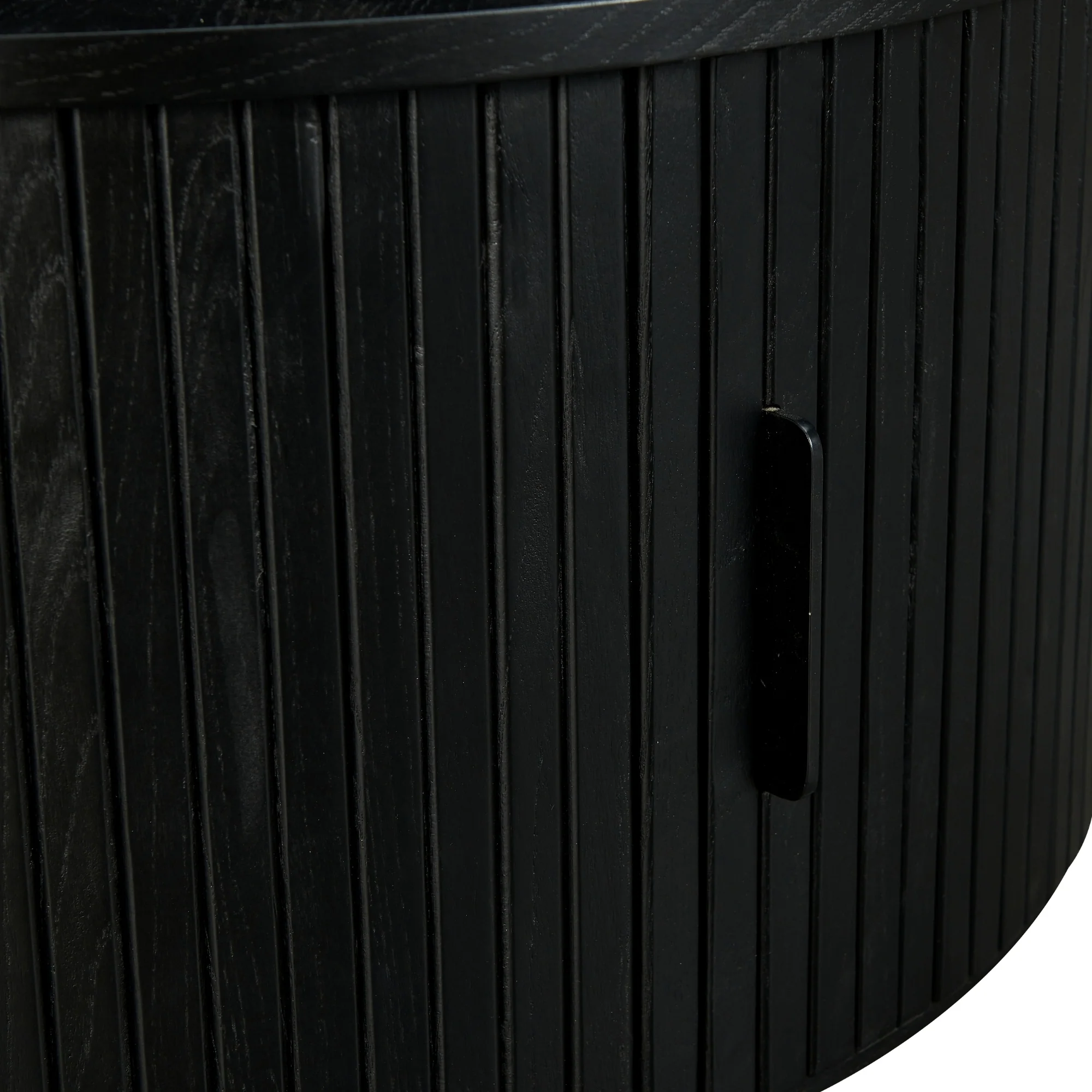 Norman 80cm Timber Round Coffee Table Black - Image 4
