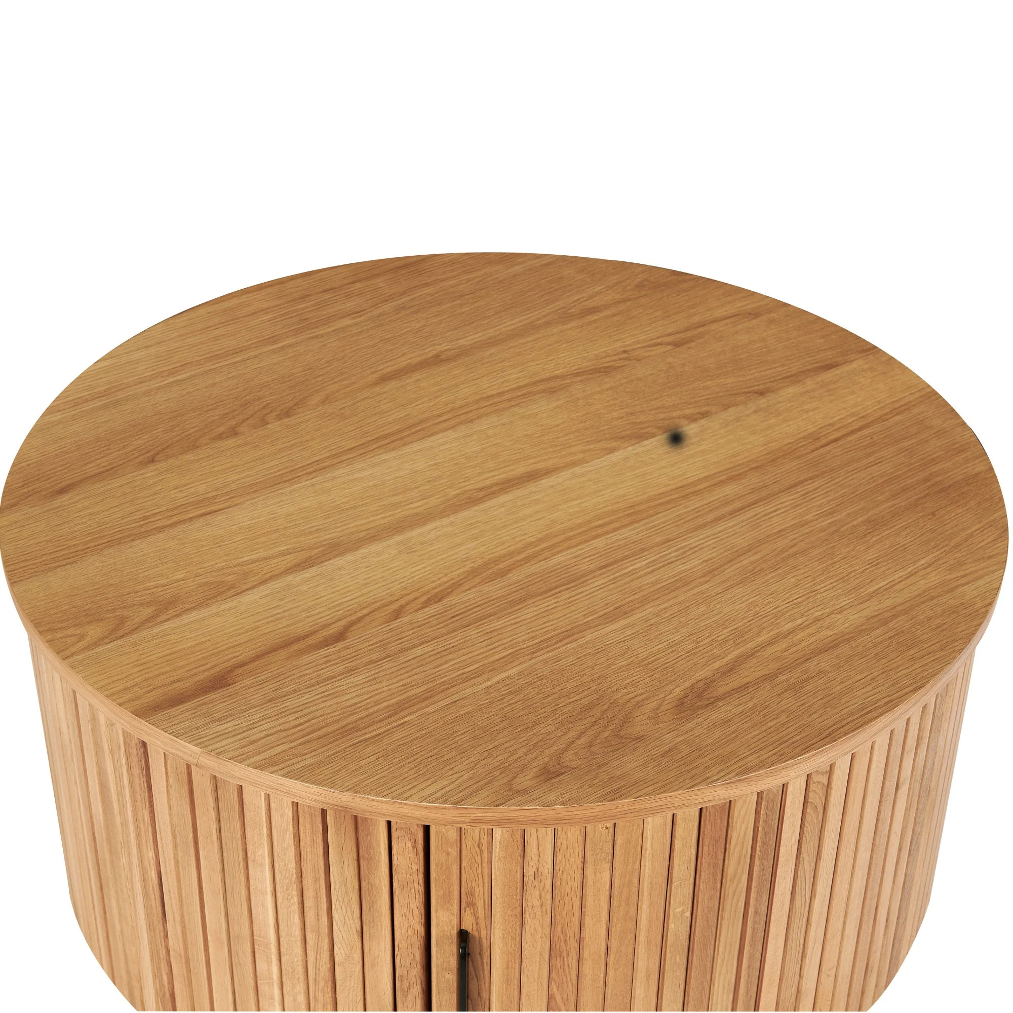 Norman 80cm Timber Round Coffee Table Natural - Image 3