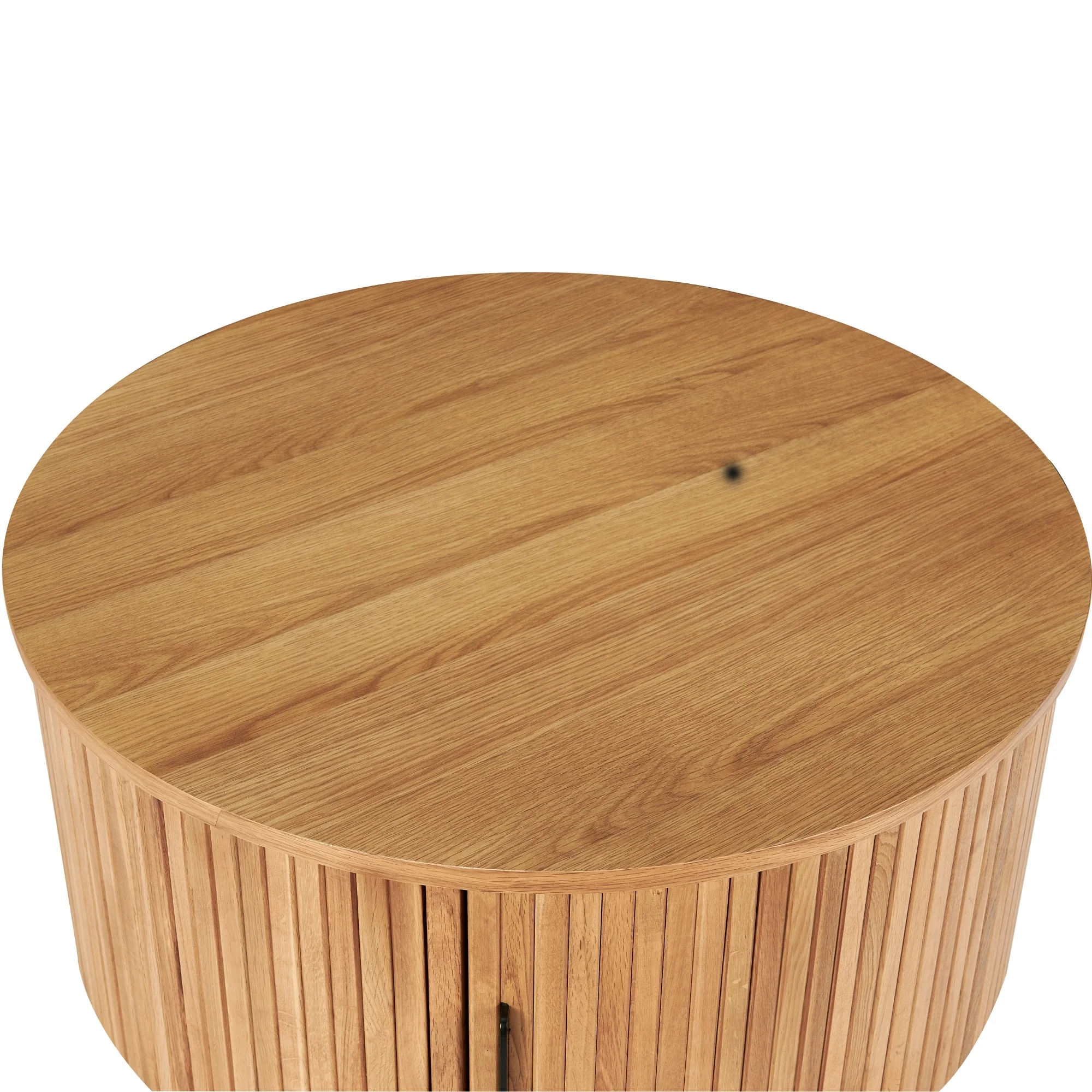 Norman 80cm Timber Round Coffee Table Natural - Image 4
