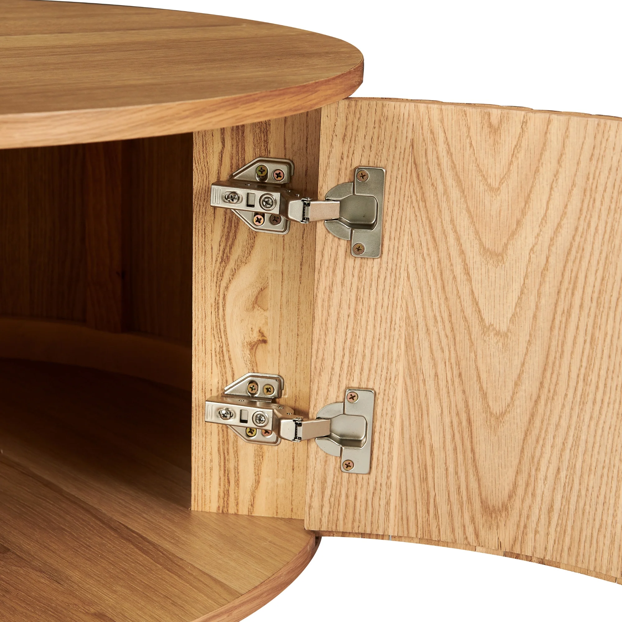 Norman 80cm Timber Round Coffee Table Natural - Image 5