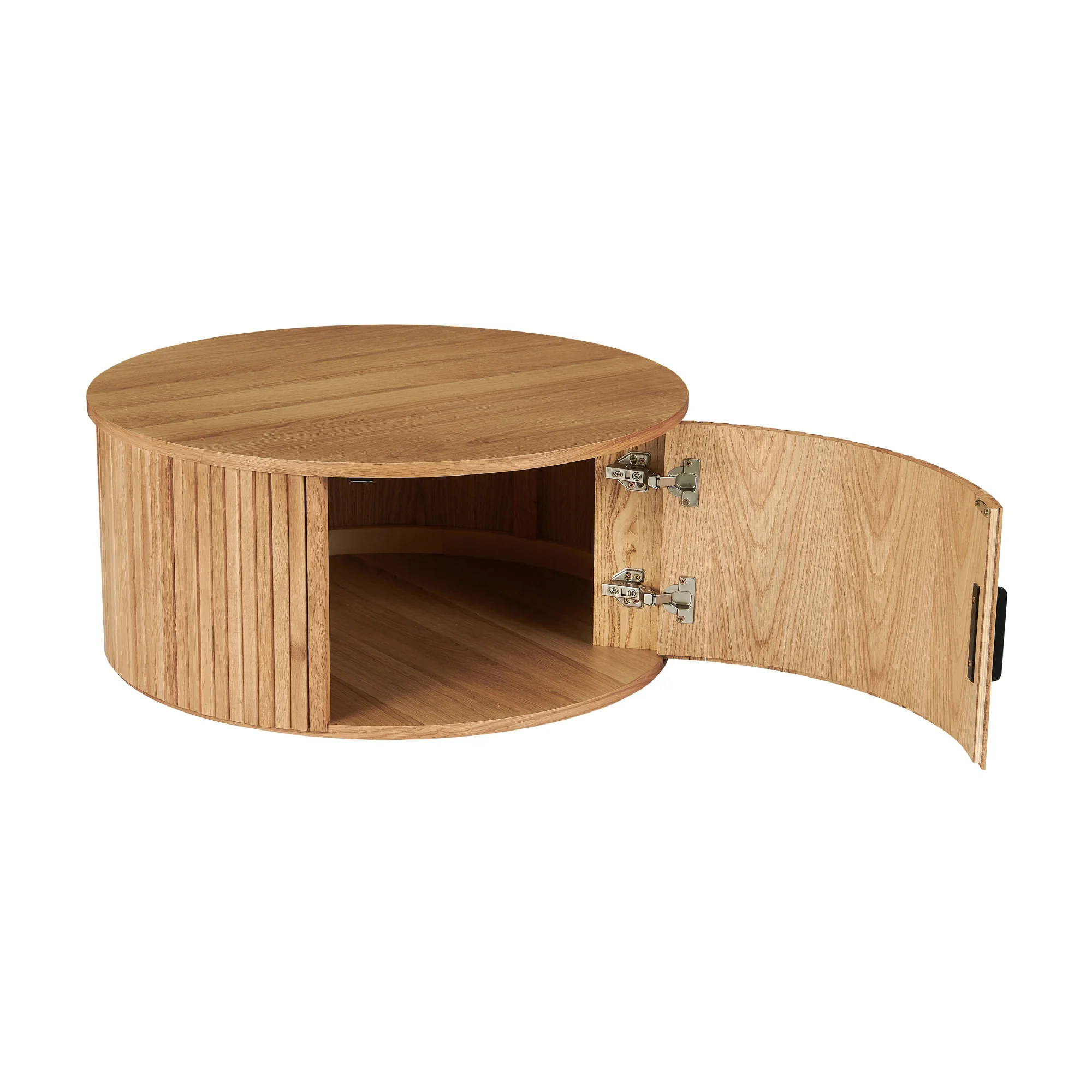 Norman 80cm Timber Round Coffee Table Natural - Image 6