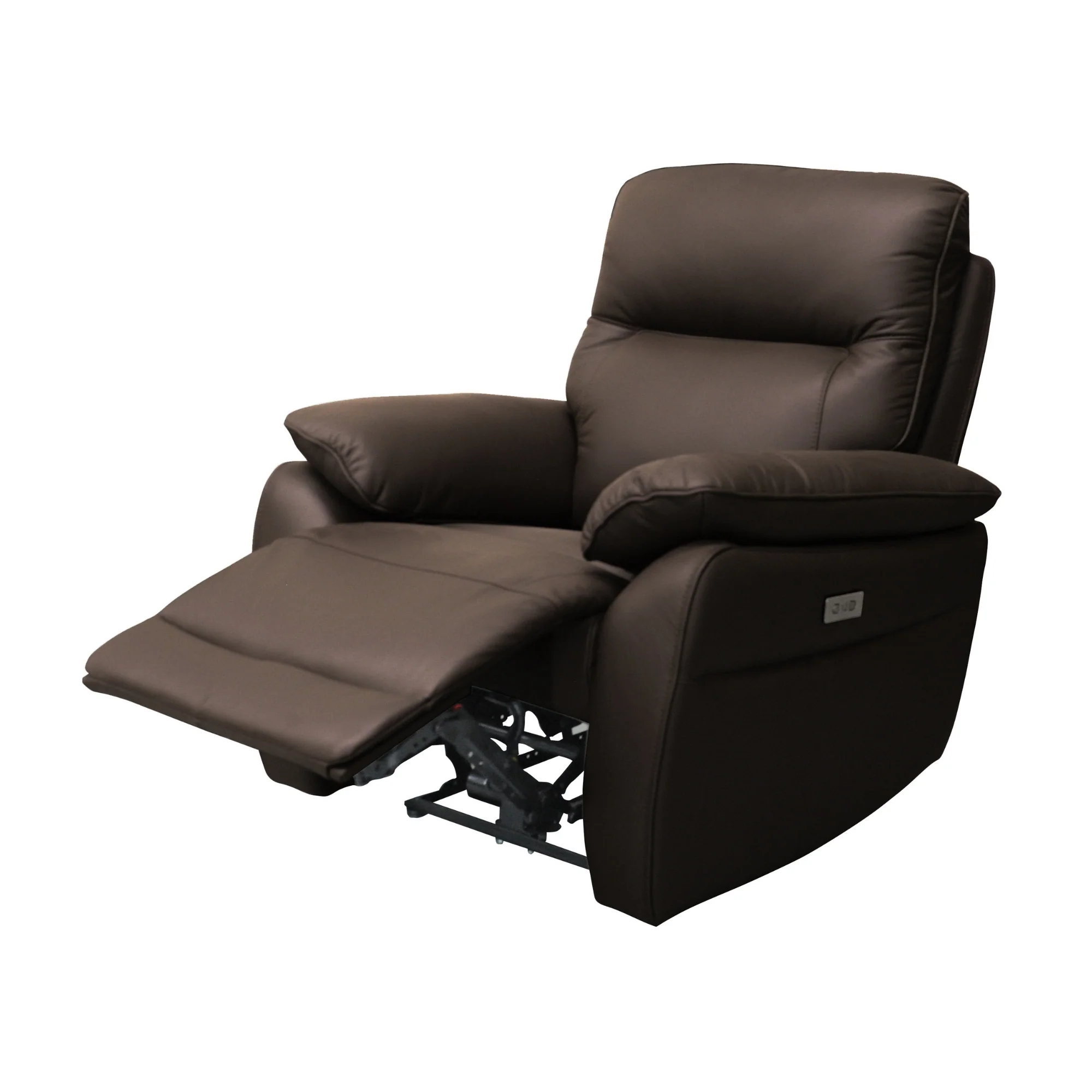 North Star Single Seater Electric Power Genuine Leather Recliner Sofa Lounge Chocolate - Image 5