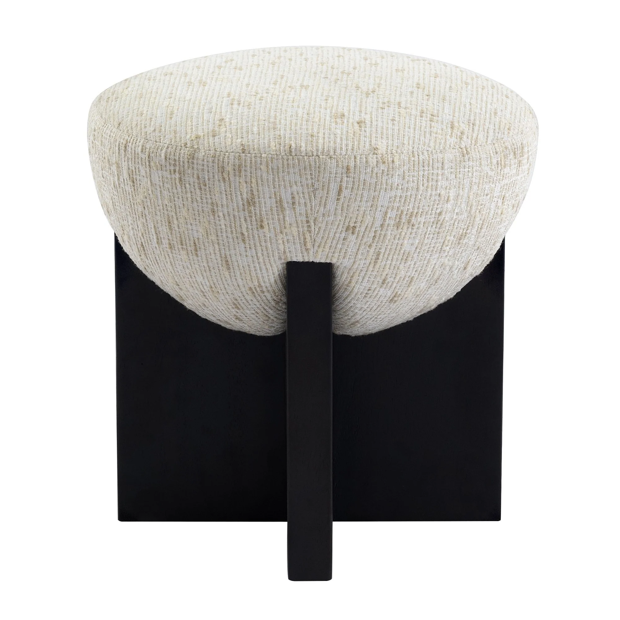Olivia 44cm Chenille Ottoman Natural - Image 2