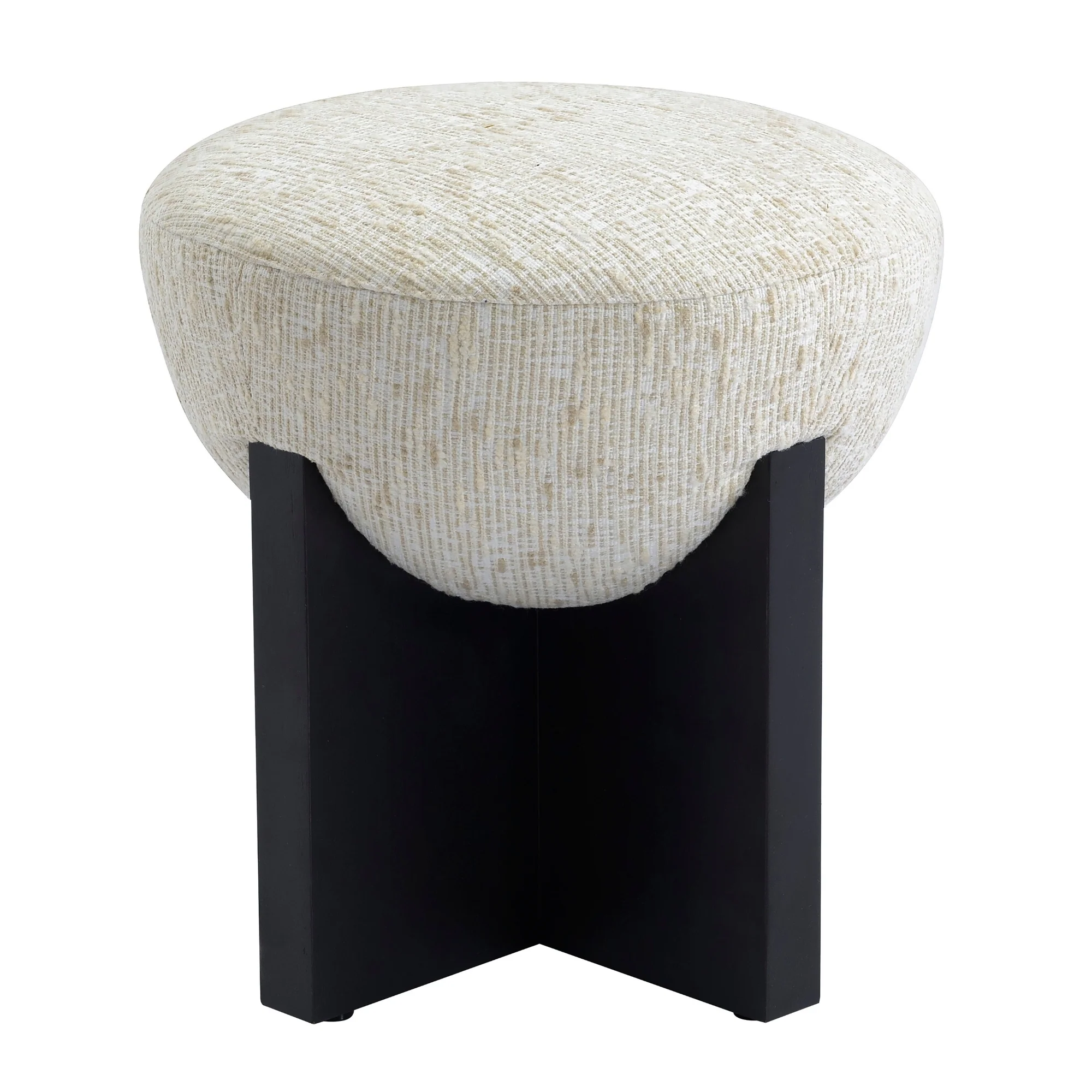 Olivia 44cm Chenille Ottoman Natural - Image 3