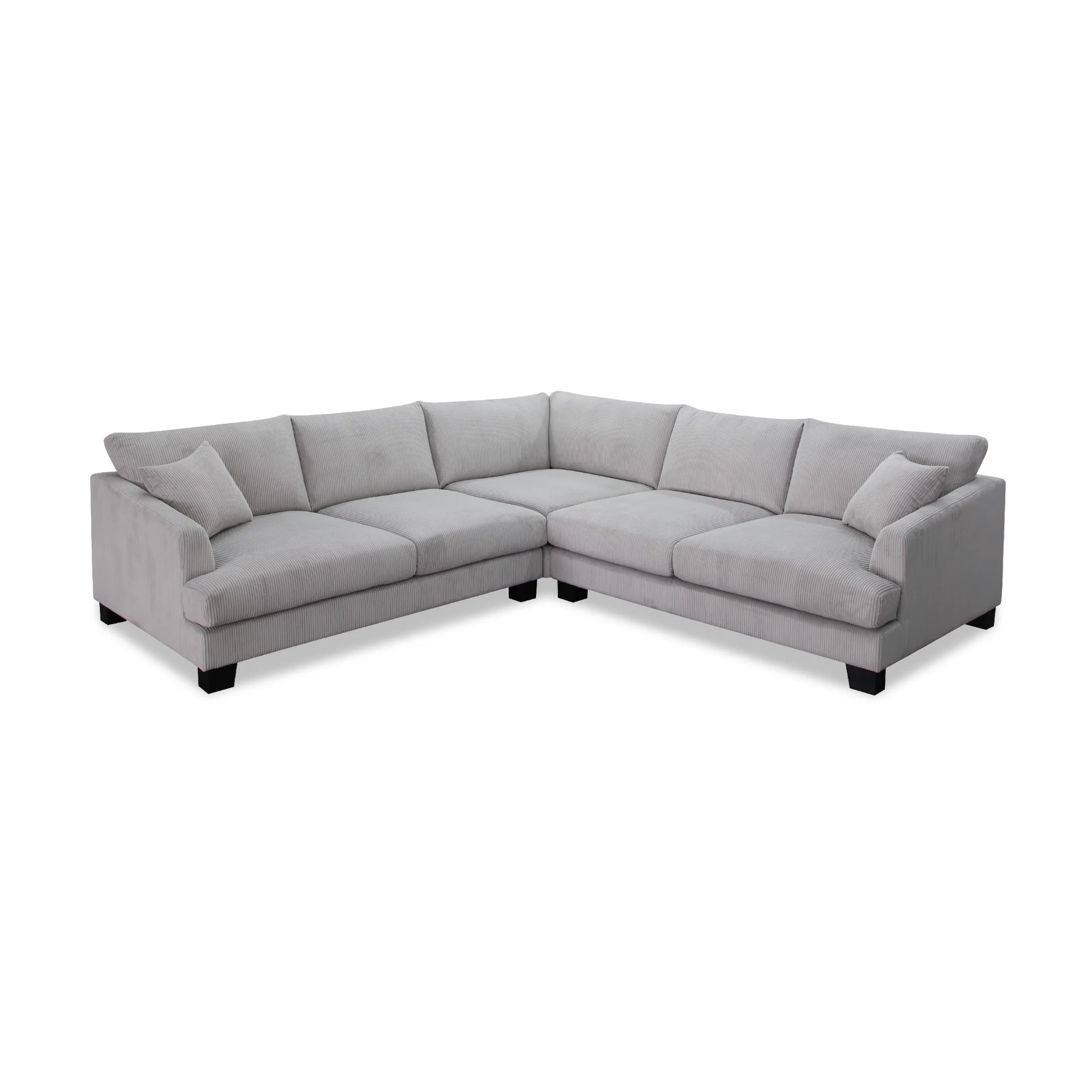 Orio 4 Seater Corner Sofa Lounge Set Light Grey - Image 2