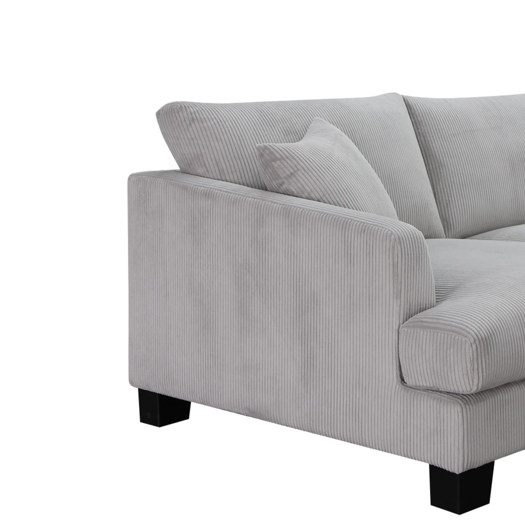 Orio 4 Seater Corner Sofa Lounge Set Light Grey - Image 4