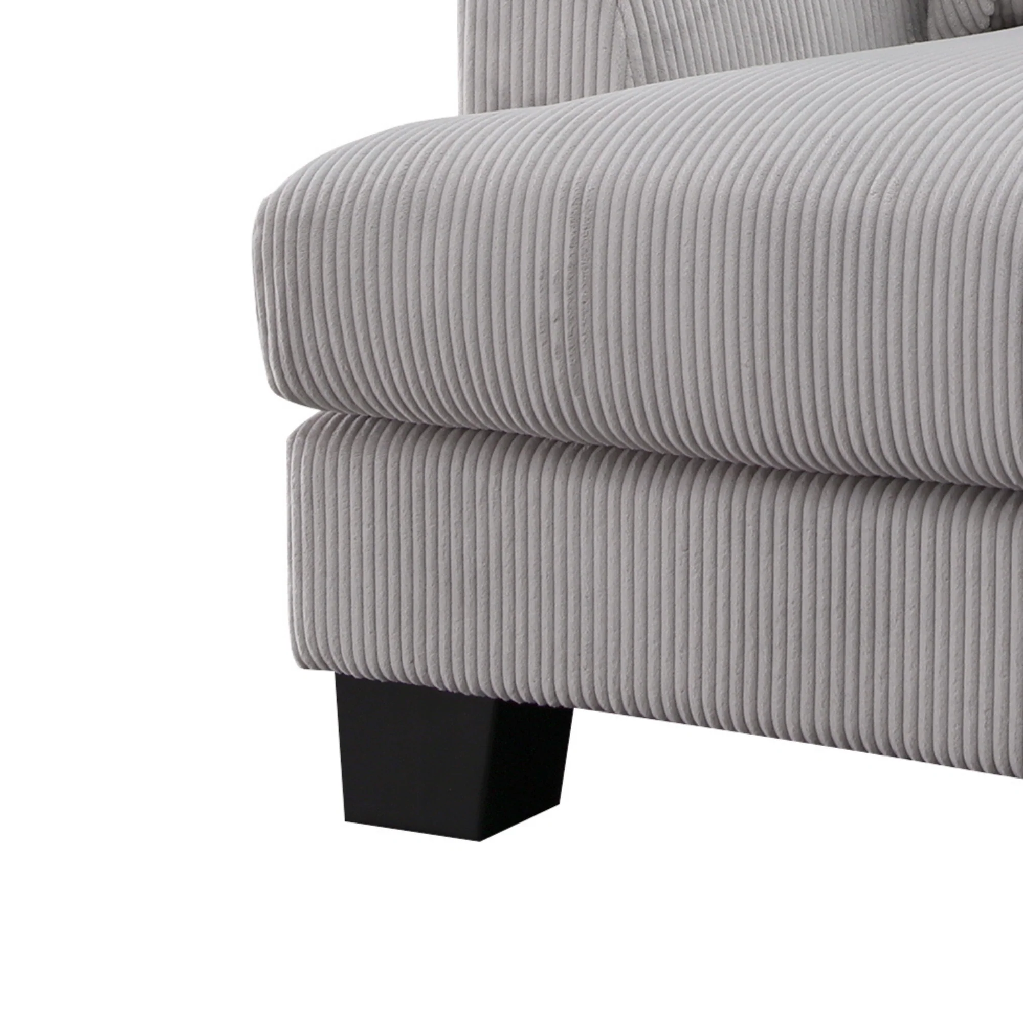 Orio 4 Seater Corner Sofa Lounge Set Light Grey - Image 6
