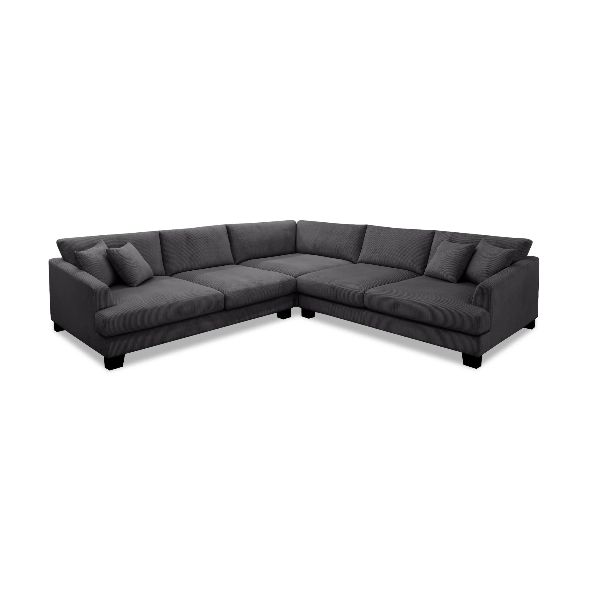 Orio 4 XL Seater Corner Sofa Lounge Set Charcoal - Image 2