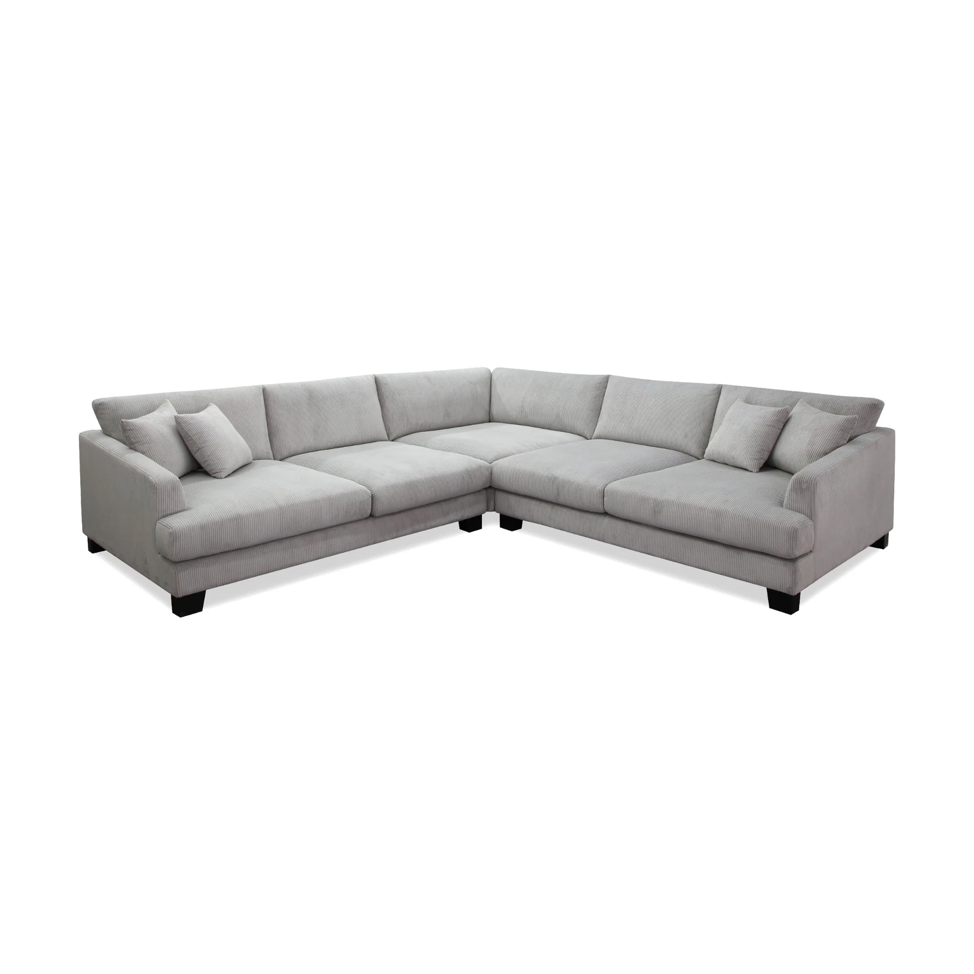 Orio 4 XL Seater Corner Sofa Lounge Set Light Grey - Image 2