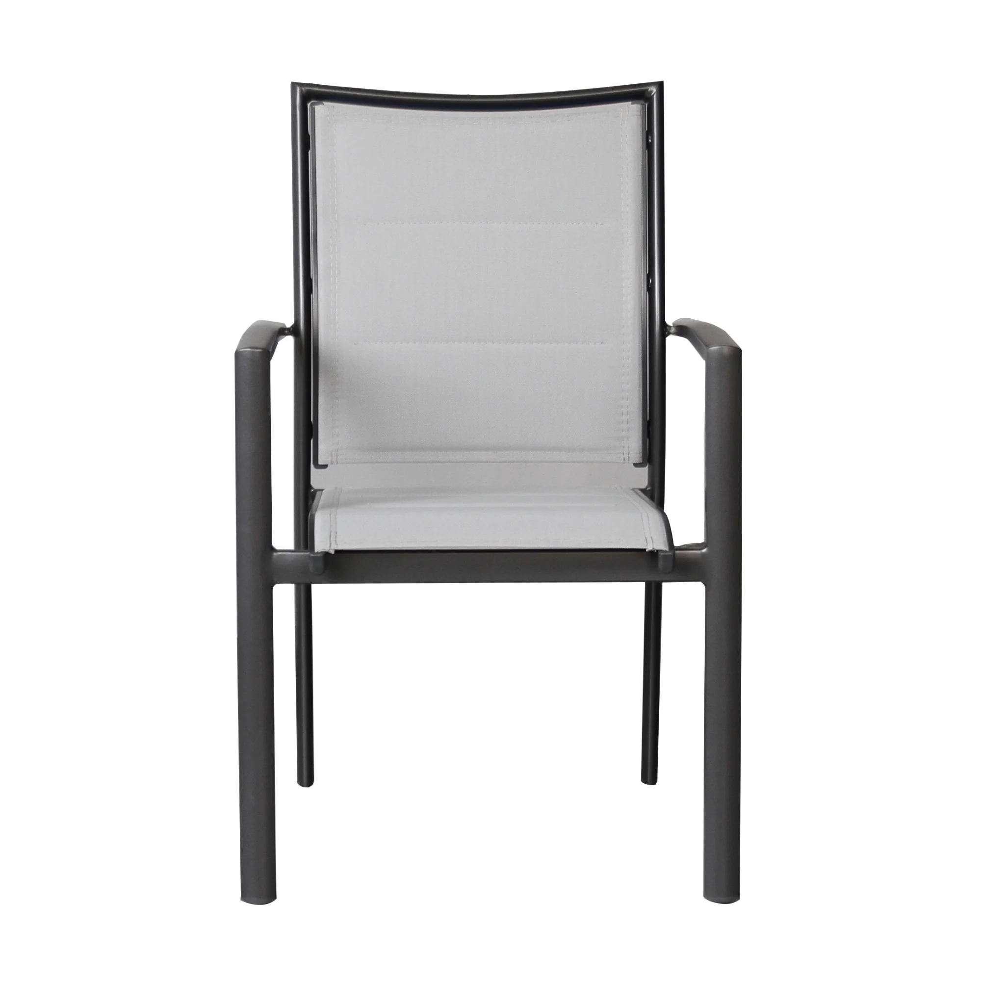 Oro 9pc Set Outdoor Dining Extension Aluminium Table 8 Chair Charcoal - Image 5